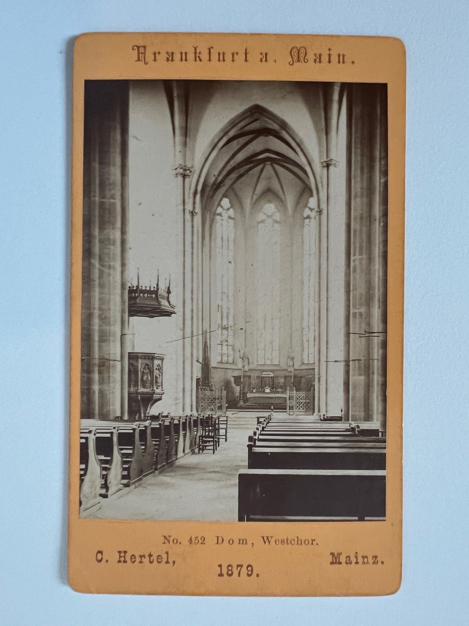 CdV, Carl Hertel, Frankfurt, Dom, Westchor, 1879. (Taunus-Rhein-Main - Regionalgeschichtliche Sammlung Dr. Stefan Naas CC BY-NC-SA)