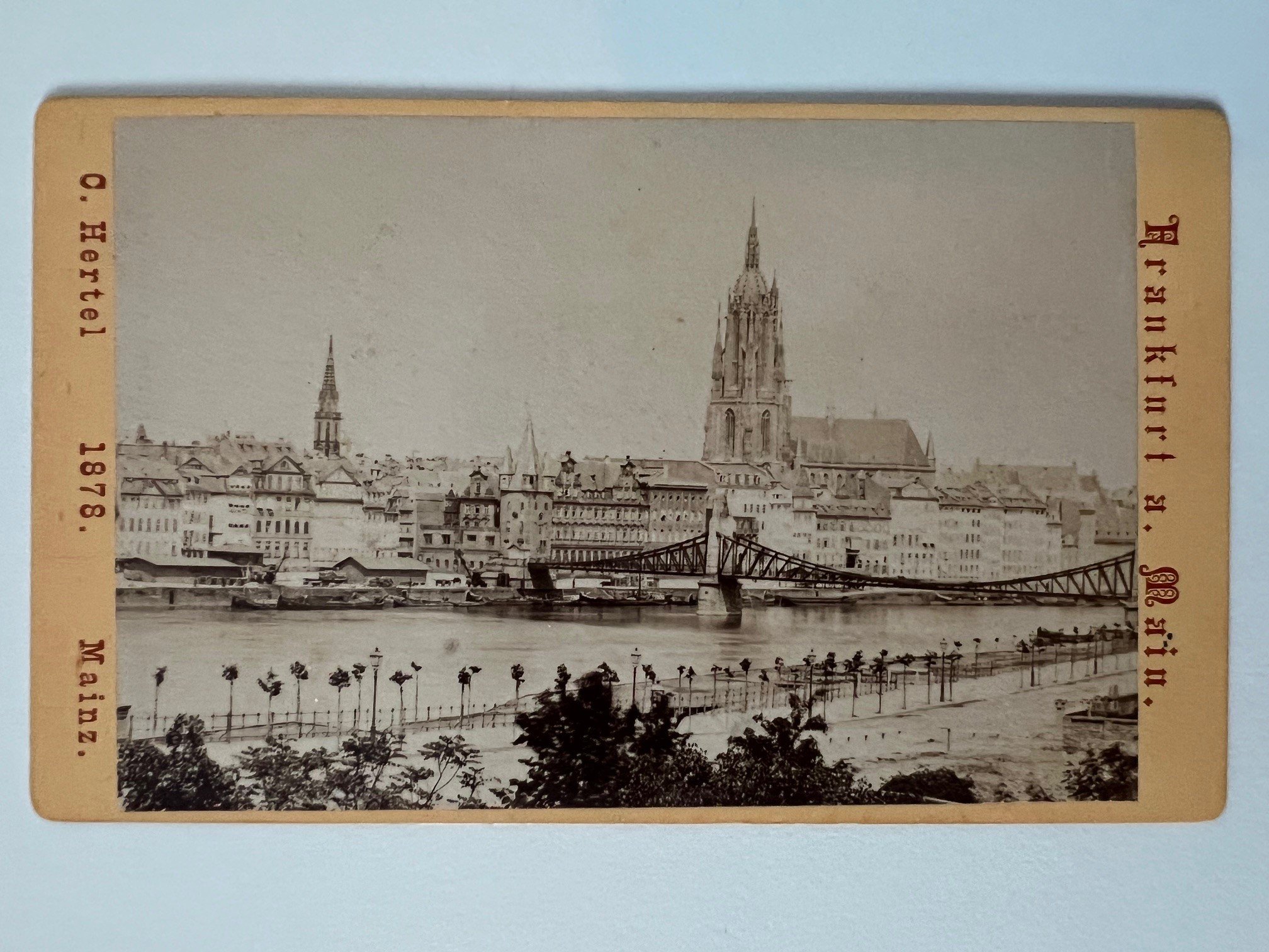 CdV, Carl Hertel, Frankfurt, Main-Ponorama, 1878. (Taunus-Rhein-Main - Regionalgeschichtliche Sammlung Dr. Stefan Naas CC BY-NC-SA)