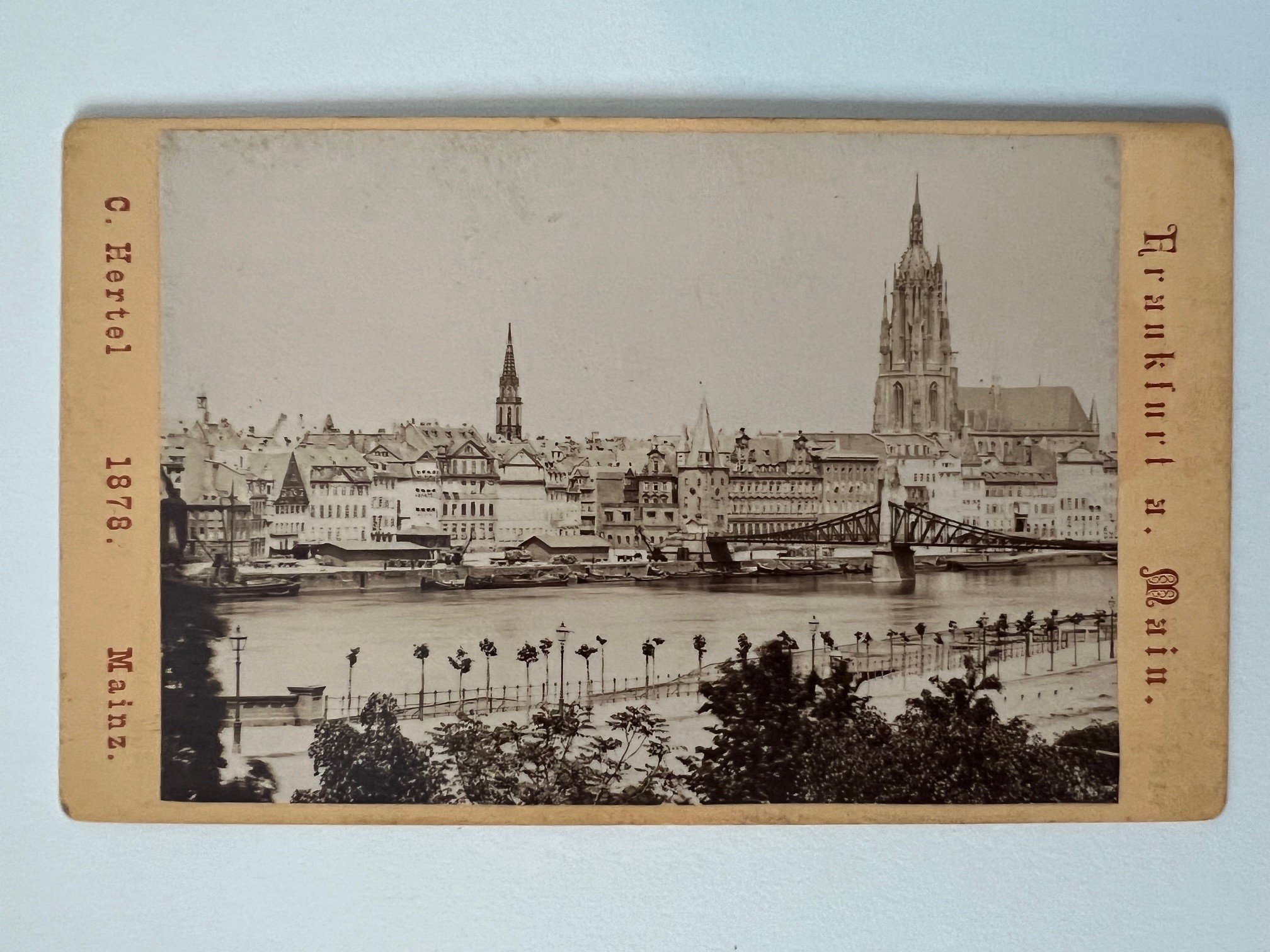CdV, Carl Hertel, Frankfurt, Main-Panorama, 1878. (Taunus-Rhein-Main - Regionalgeschichtliche Sammlung Dr. Stefan Naas CC BY-NC-SA)