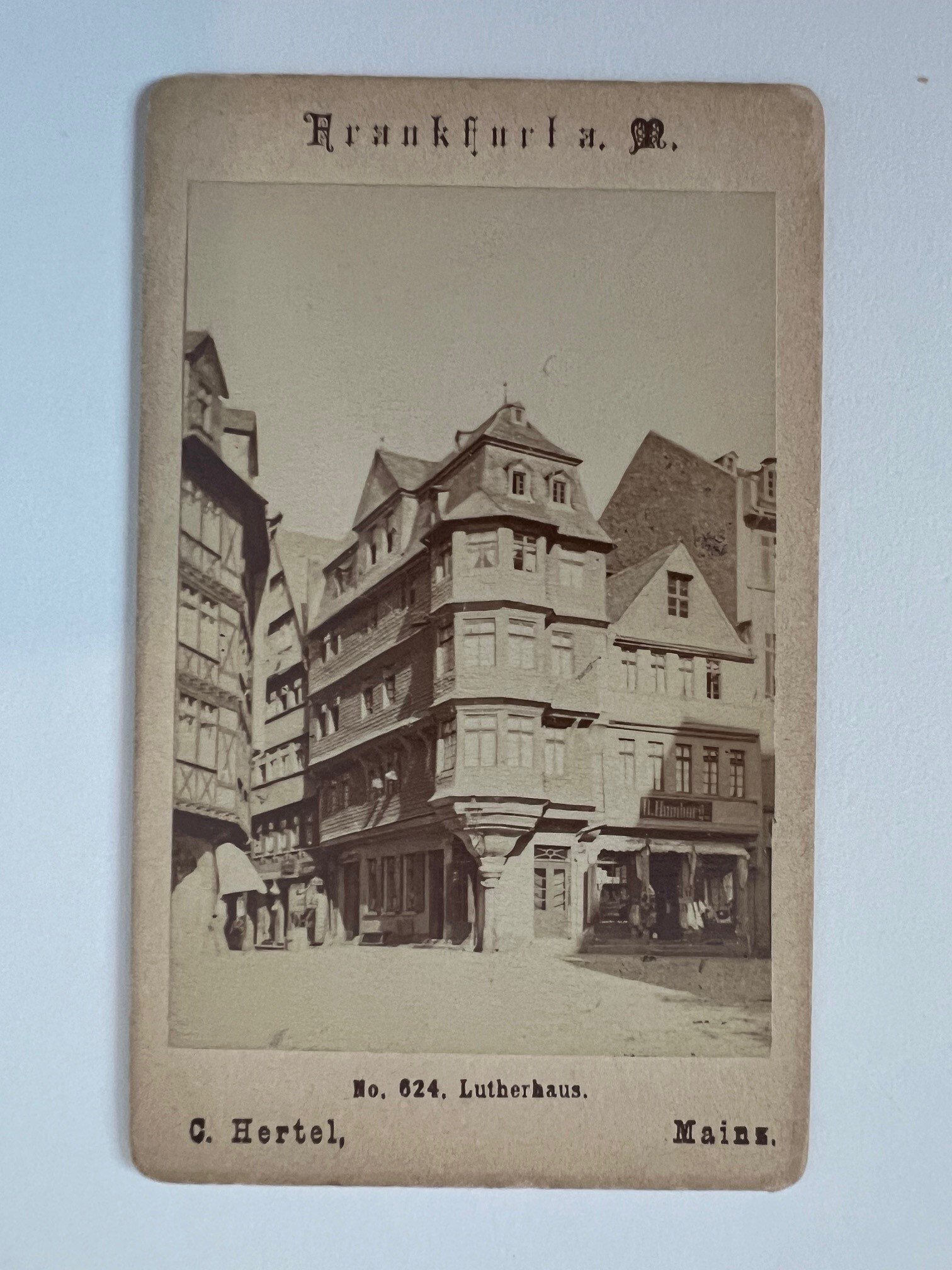 CdV, Carl Hertel, Frankfurt, Nr. 624, Lutherhaus, ca. 1886. (Taunus-Rhein-Main - Regionalgeschichtliche Sammlung Dr. Stefan Naas CC BY-NC-SA)