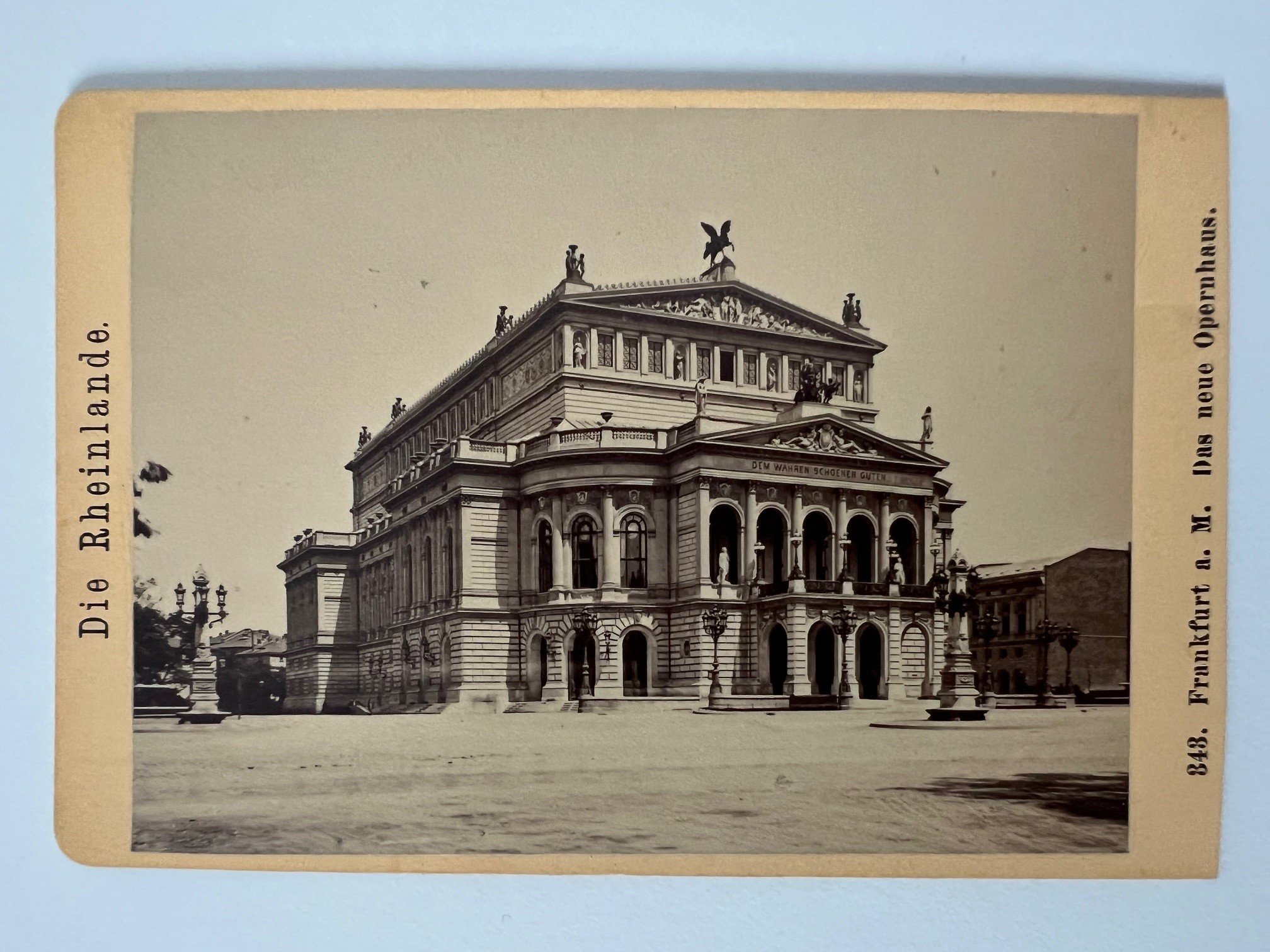 CdV, Sophus Williams, Frankfurt, Nr. 343, Das neue Opernhaus, ca. 1880. (Taunus-Rhein-Main - Regionalgeschichtliche Sammlung Dr. Stefan Naas CC BY-NC-SA)