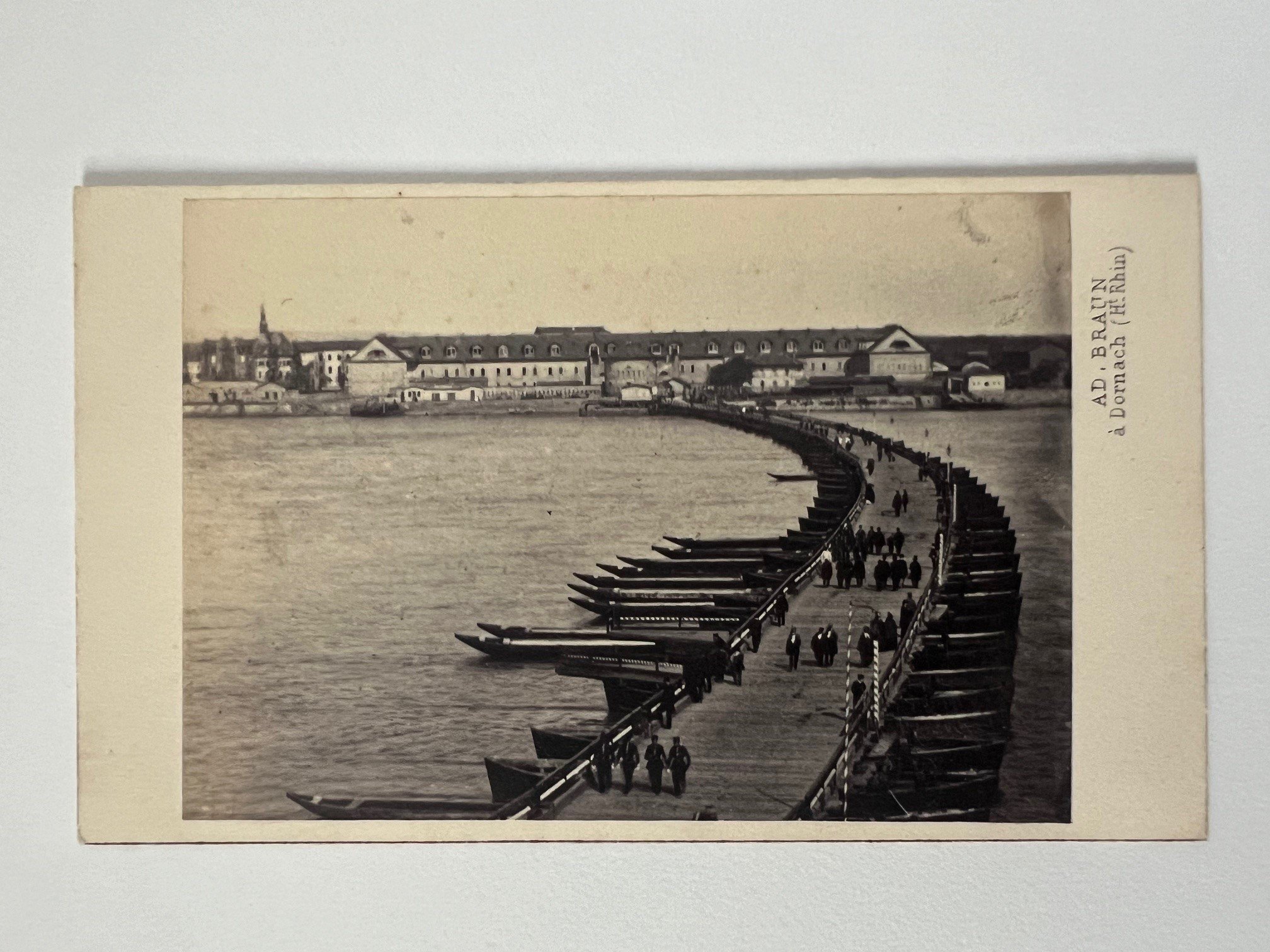 CdV, Adolpf Braun, Mainz, Pont de bateaux, ca. 1866. (Taunus-Rhein-Main - Regionalgeschichtliche Sammlung Dr. Stefan Naas CC BY-NC-SA)