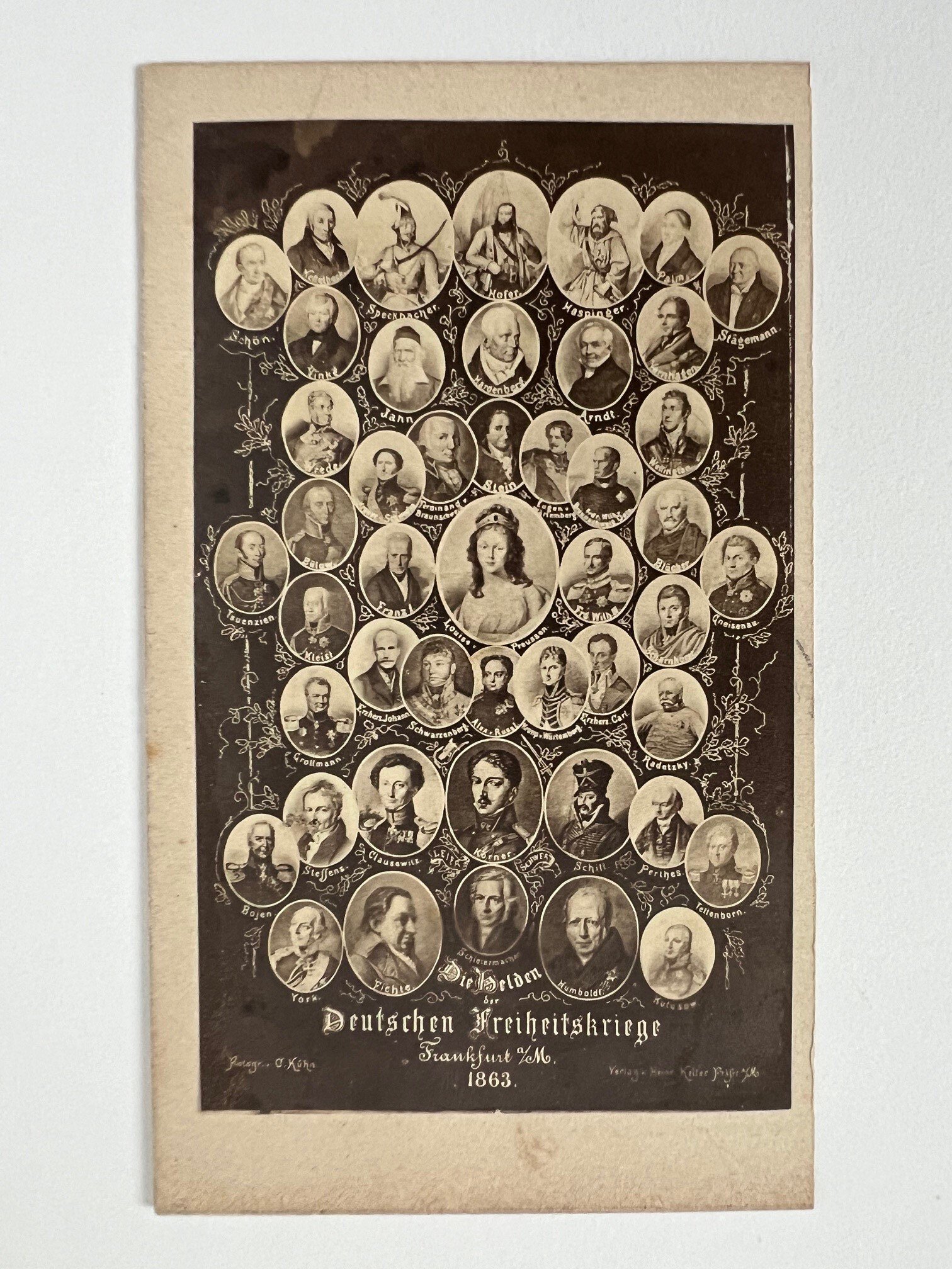 CdV, Heinrich Keller, Frankfurt, Die Helden der Deutschen Freiheitskriege, 1863. (Taunus-Rhein-Main - Regionalgeschichtliche Sammlung Dr. Stefan Naas CC BY-NC-SA)