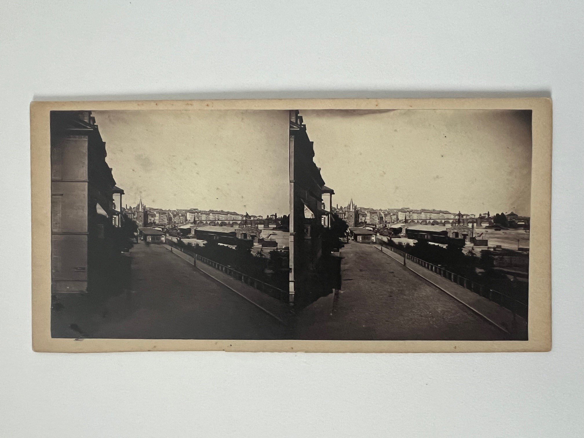 Stereobild, Unbekannter Fotograf, Frankfurt, Main-Promenade, ca. 1869. (Taunus-Rhein-Main - Regionalgeschichtliche Sammlung Dr. Stefan Naas CC BY-NC-SA)
