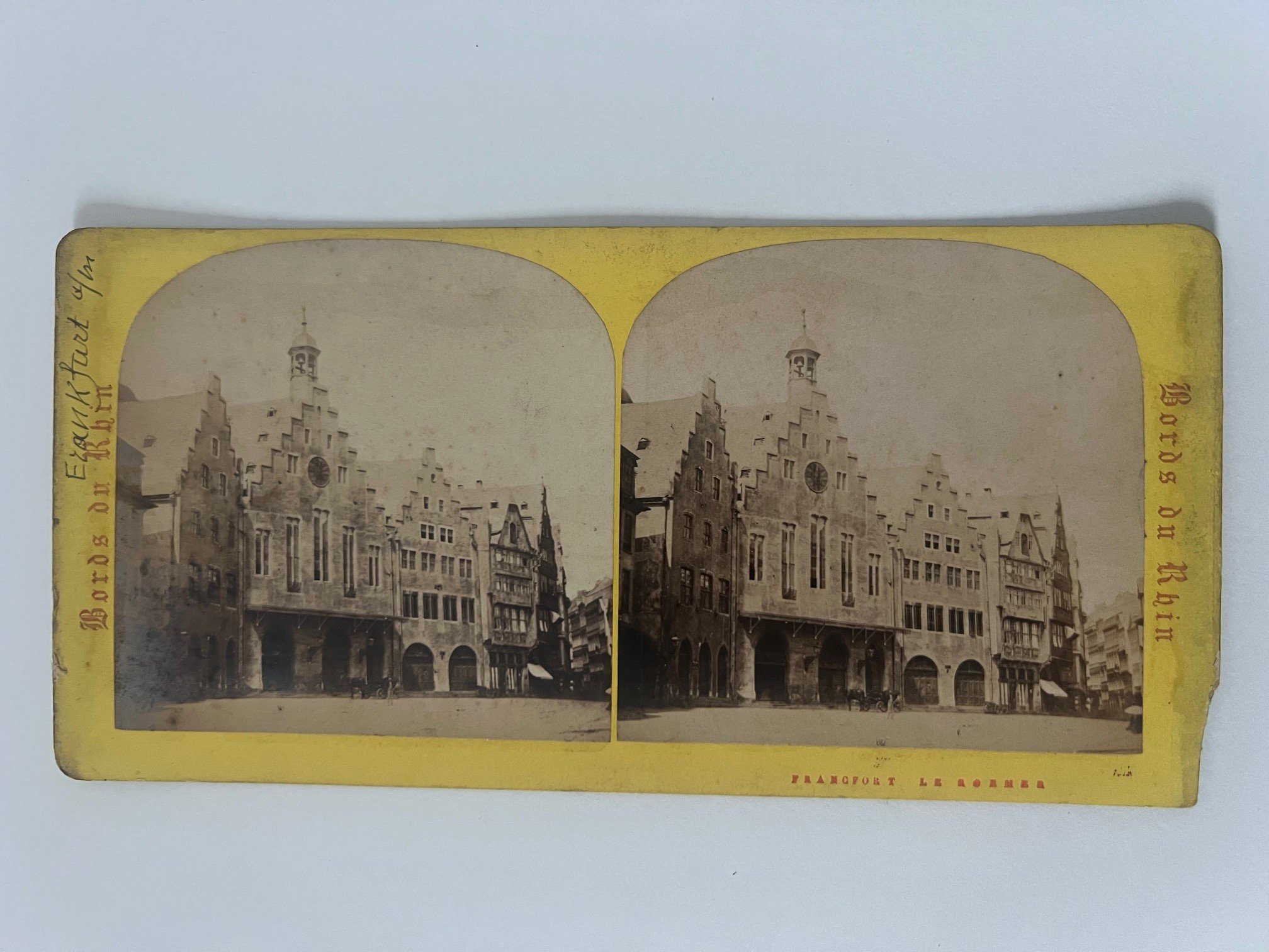 Stereobild, Unbekannter Fotograf, Frankfurt, Der Römer, ca. 1873. (Taunus-Rhein-Main - Regionalgeschichtliche Sammlung Dr. Stefan Naas CC BY-NC-SA)