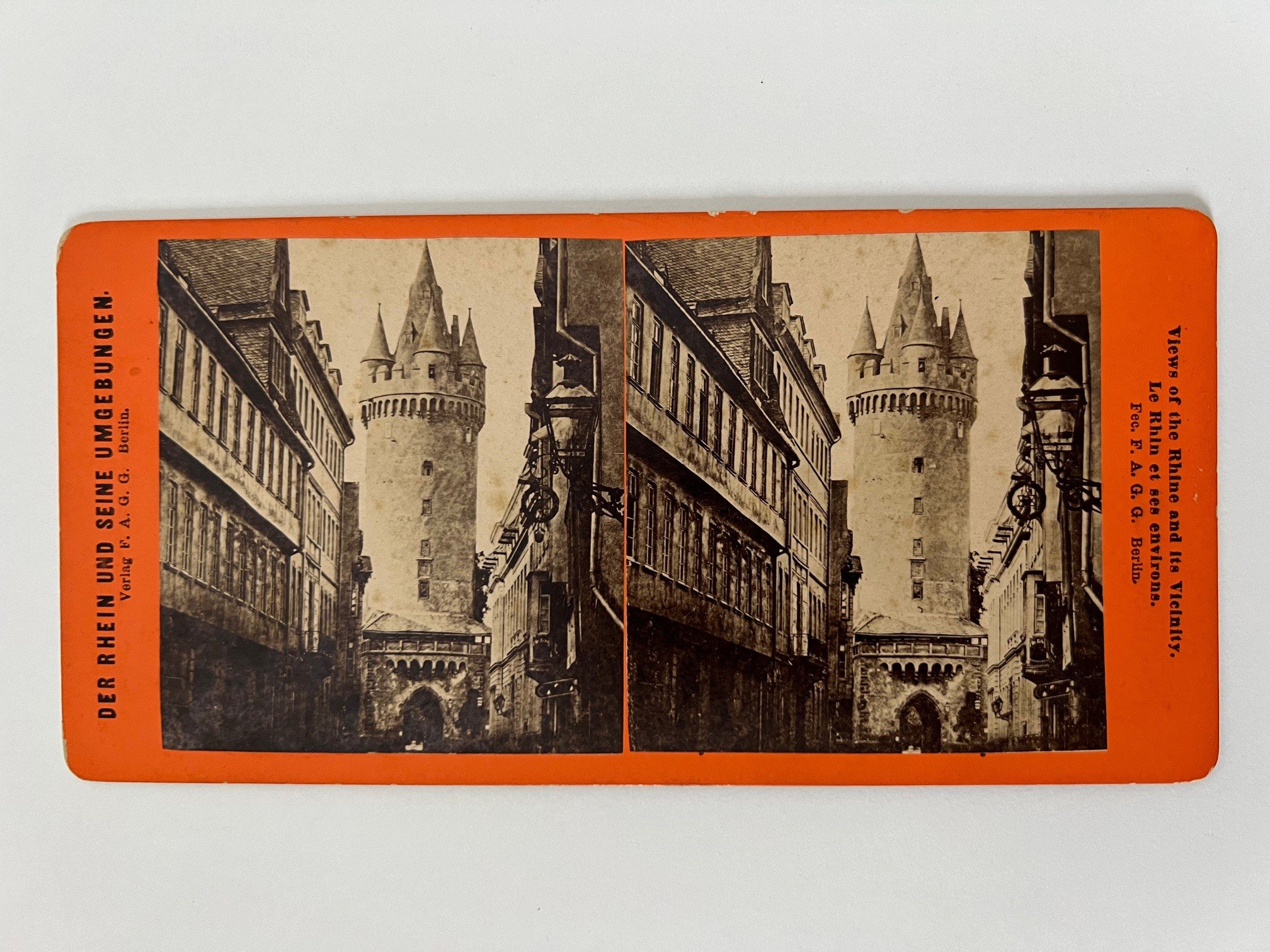 Stereobild, Unbekannter Fotograf, Frankfurt, Eschenheimer Turm, ca. 1885. (Taunus-Rhein-Main - Regionalgeschichtliche Sammlung Dr. Stefan Naas CC BY-NC-SA)