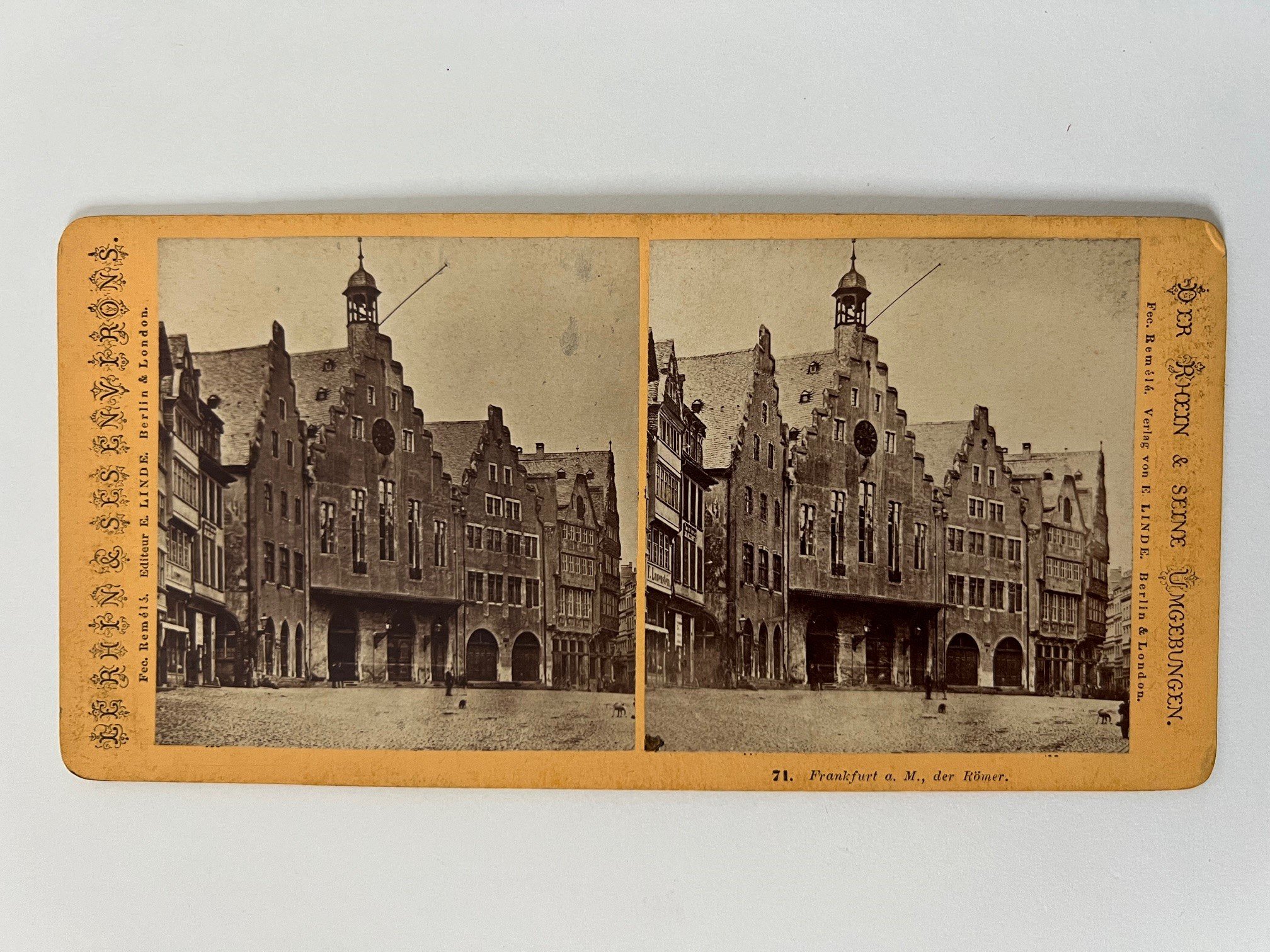 Stereobild, Remele, Frankfurt, Nr. 71, Römer, ca. 1877. (Taunus-Rhein-Main - Regionalgeschichtliche Sammlung Dr. Stefan Naas CC BY-NC-SA)