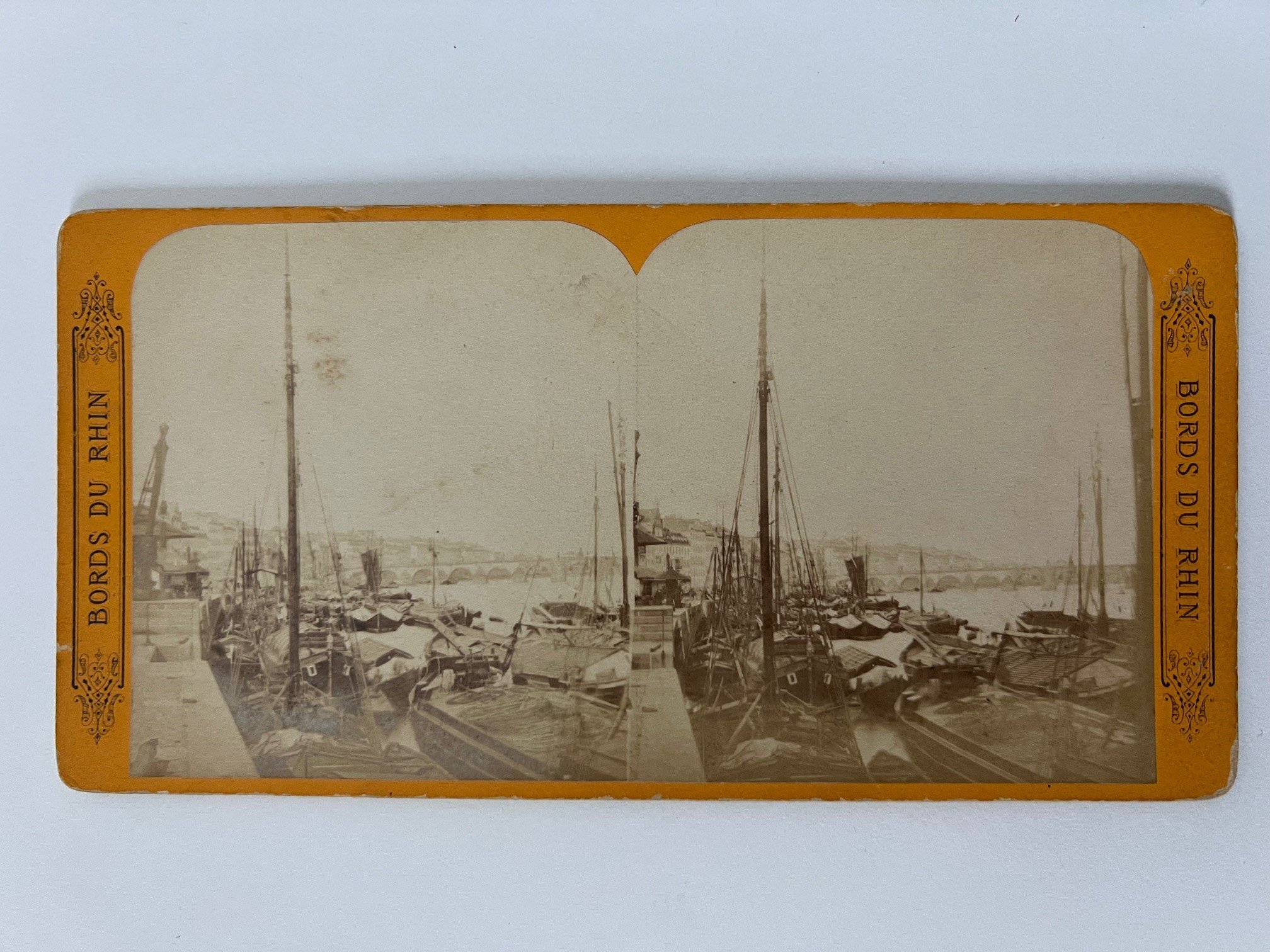 Stereobild, Unbekannter Fotograf, Frankfurt, Nr. 407, Vue Generale du Port, ca. 1874. (Taunus-Rhein-Main - Regionalgeschichtliche Sammlung Dr. Stefan Naas CC BY-NC-SA)