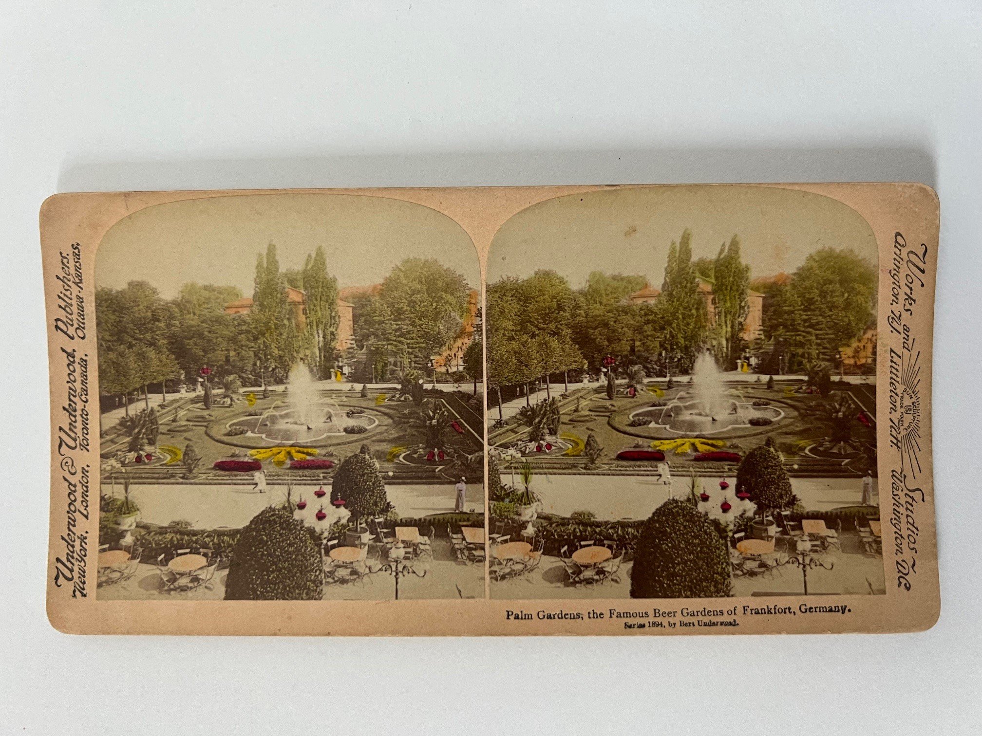Stereobild, Underwood & Underwood, Frankfurt, Palmengarten, 1894. (Taunus-Rhein-Main - Regionalgeschichtliche Sammlung Dr. Stefan Naas CC BY-NC-SA)
