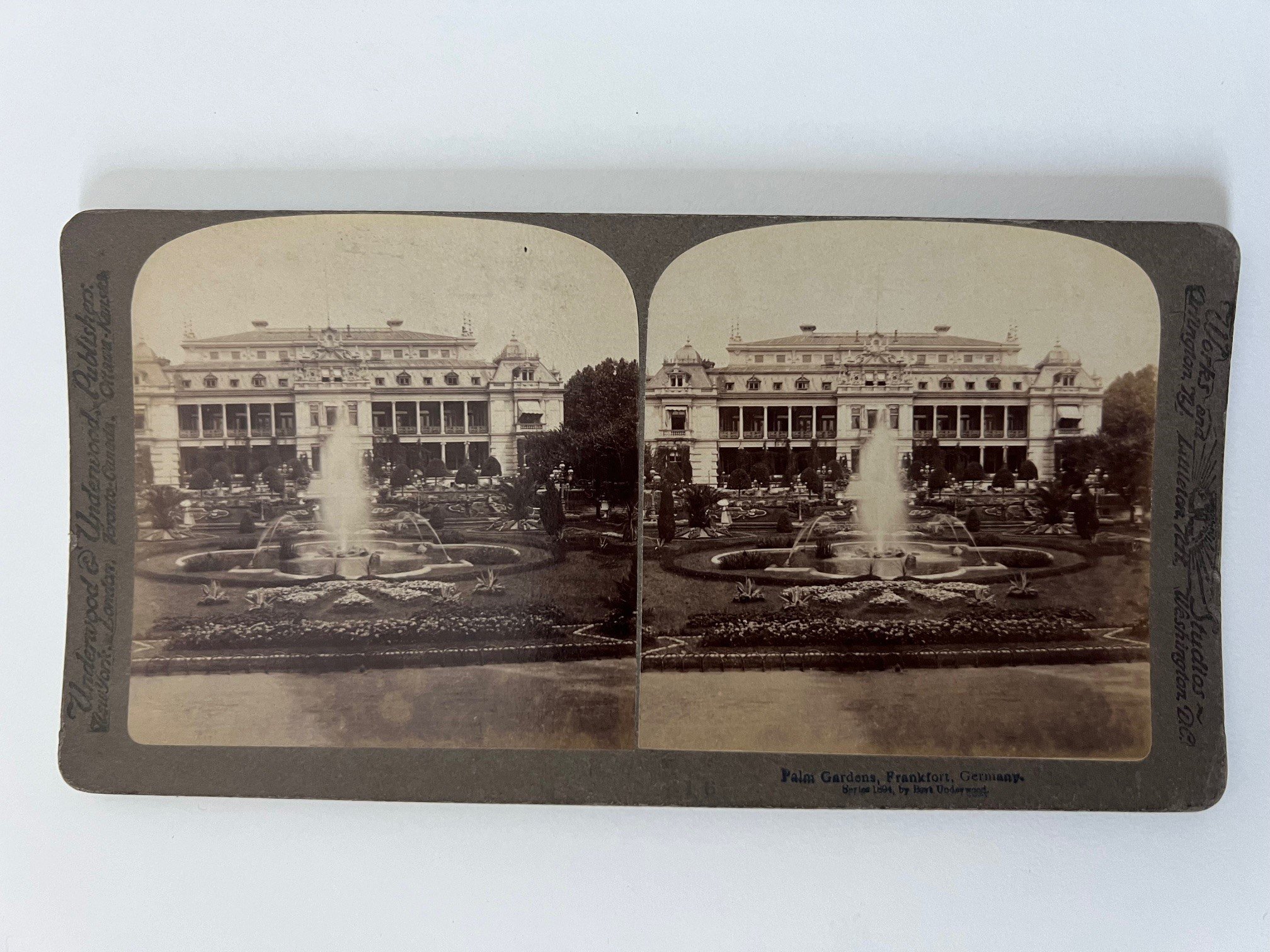 Stereobild, Underwood & Underwood, Frankfurt, Palm Gardens, ca. 1910. (Taunus-Rhein-Main - Regionalgeschichtliche Sammlung Dr. Stefan Naas CC BY-NC-SA)