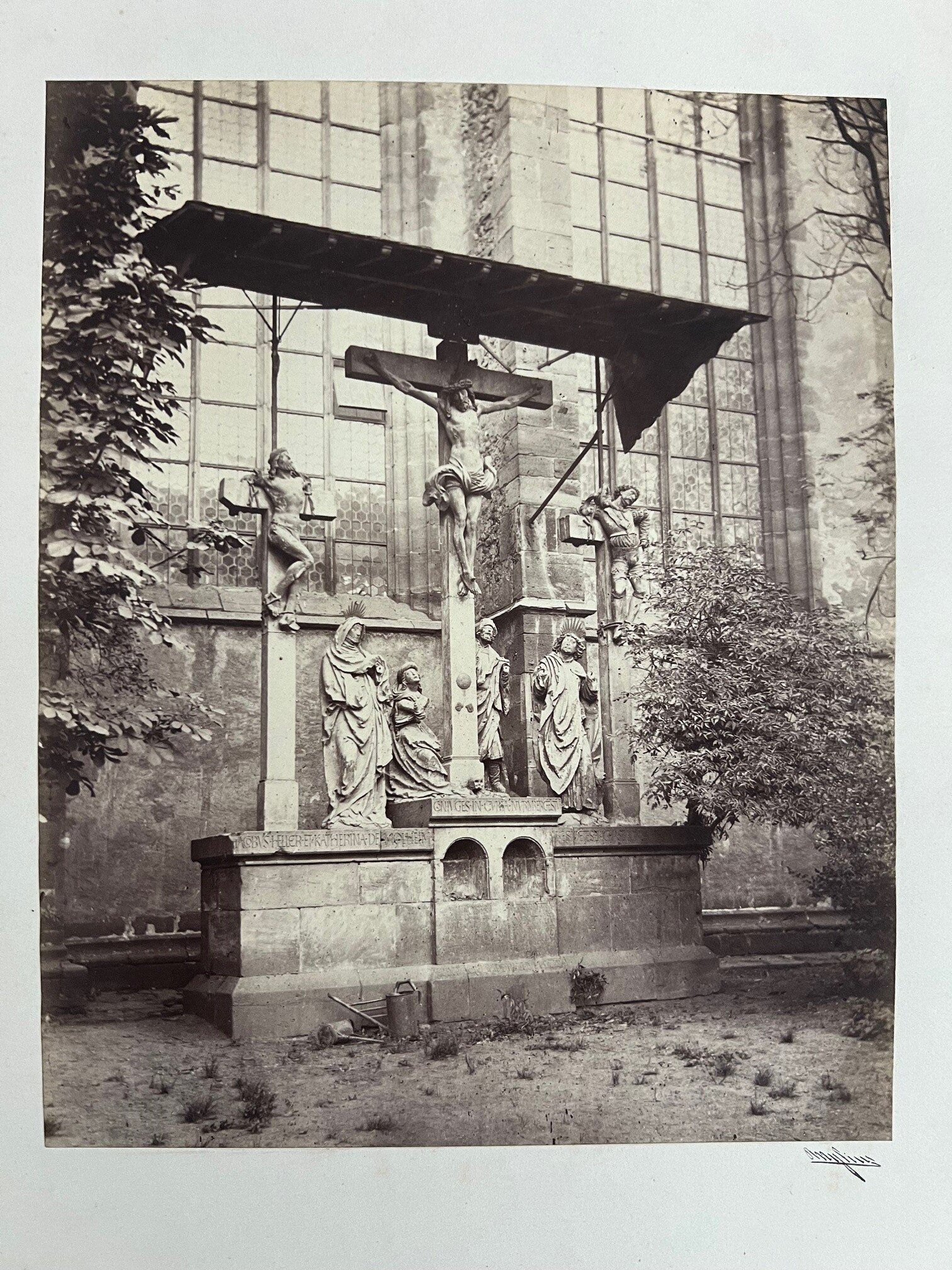 Carl Friedrich Mylius, Frankfurt, Das Kruzifix am Dom, ca. 1866. (Taunus-Rhein-Main - Regionalgeschichtliche Sammlung Dr. Stefan Naas CC BY-NC-SA)