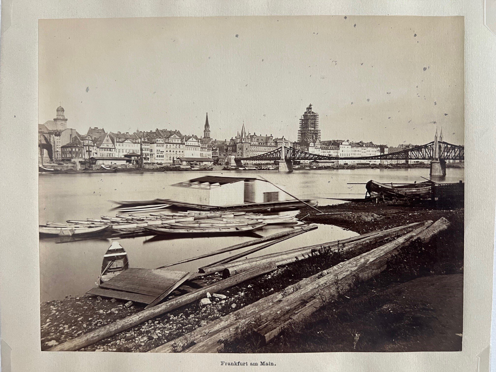 Carl Friedrich Mylius zugeschrieben, Frankfurt, Main-Panorama, ca. 1866. (Taunus-Rhein-Main - Regionalgeschichtliche Sammlung Dr. Stefan Naas CC BY-NC-SA)