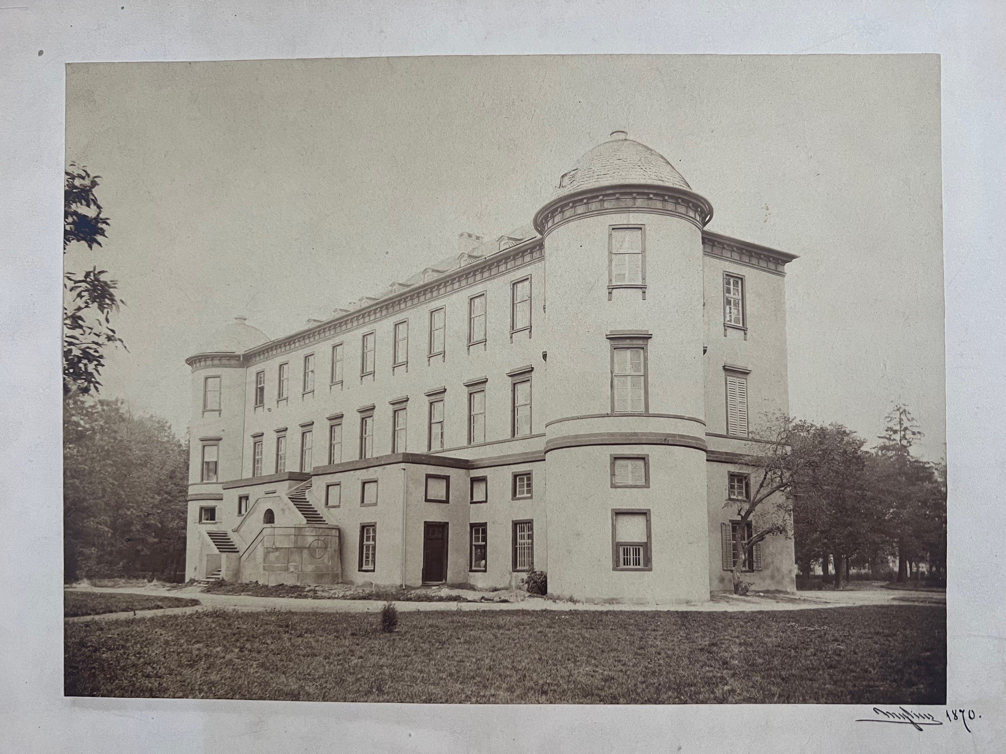 Carl Friedrich Mylius, Frankfurt, Das Schloss in Rödelheim, ca. 1870 (Taunus-Rhein-Main - Regionalgeschichtliche Sammlung Dr. Stefan Naas CC BY-NC-SA)