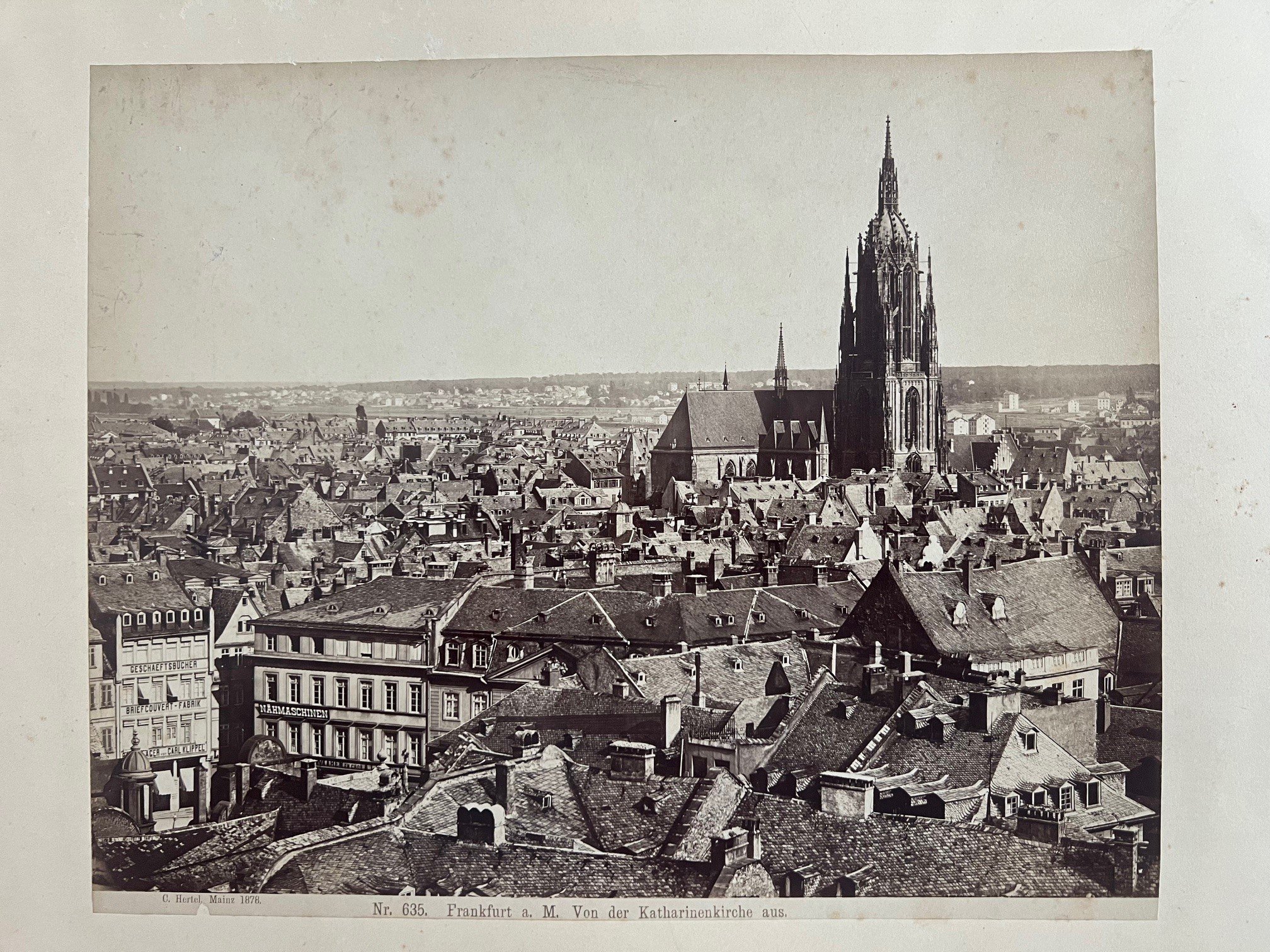 Carl Hertel, Blick über die Frankfurter Altstadt, 1878. (Taunus-Rhein-Main - Regionalgeschichtliche Sammlung Dr. Stefan Naas CC BY-NC-SA)