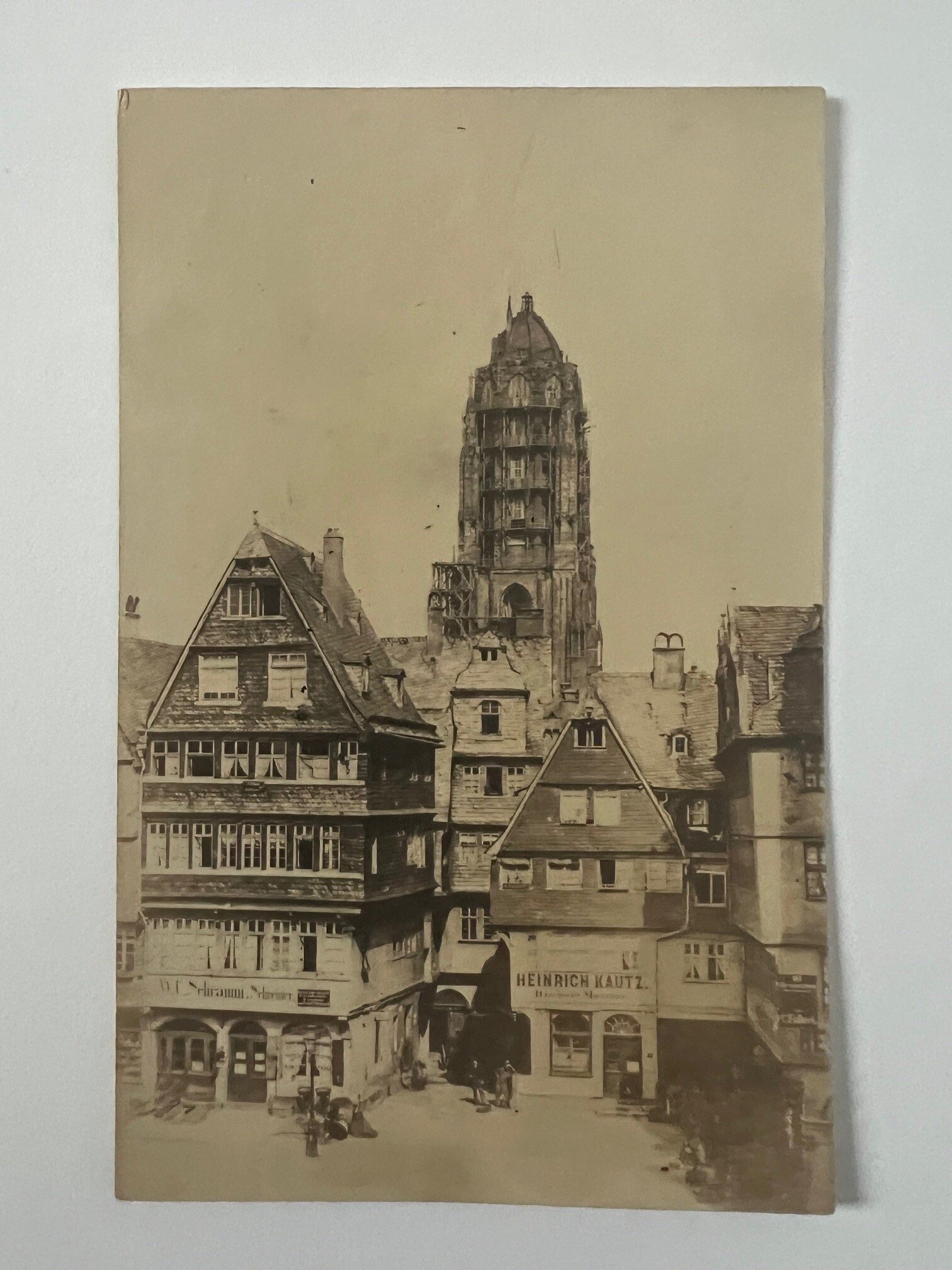 Gottfried Vömel, Frankfurt, Der Samstagsberg, Abzug von alten Platte von Mylius von 1869, ca. 1905. (Taunus-Rhein-Main - Regionalgeschichtliche Sammlung Dr. Stefan Naas CC BY-NC-SA)