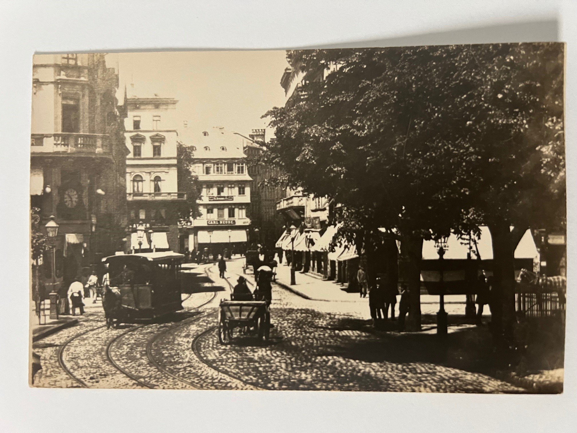 Gottfried Vömel, Frankfurt, Der Steinweg von Osten, nach einer alten Platte von 1890, ca. 1905. (Taunus-Rhein-Main - Regionalgeschichtliche Sammlung Dr. Stefan Naas CC BY-NC-SA)