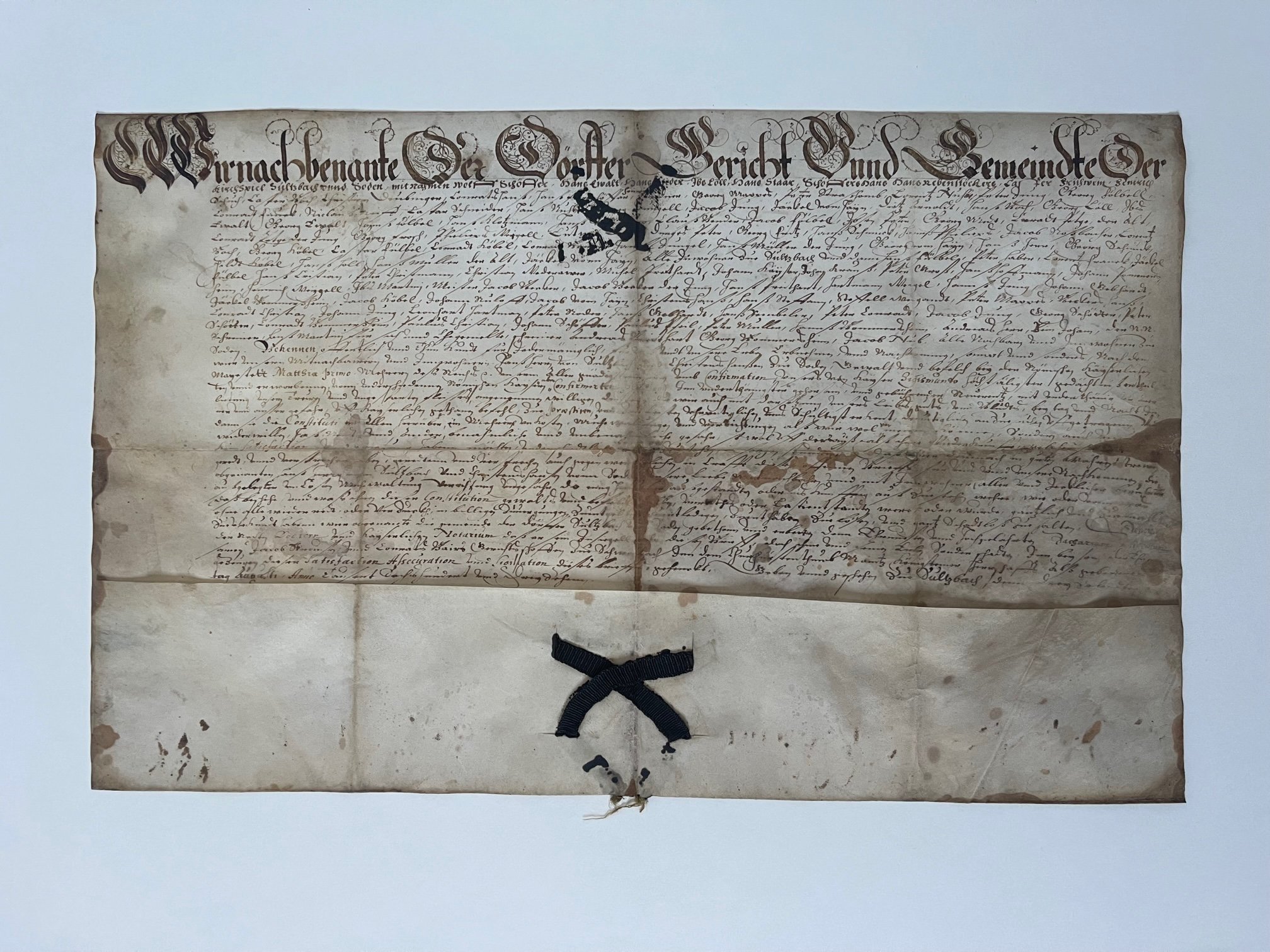 Urkunde der Gemeinden Sulzbach und Soden vom 13. August 1613 (Taunus-Rhein-Main - Regionalgeschichtliche Sammlung Dr. Stefan Naas CC BY-NC-SA)