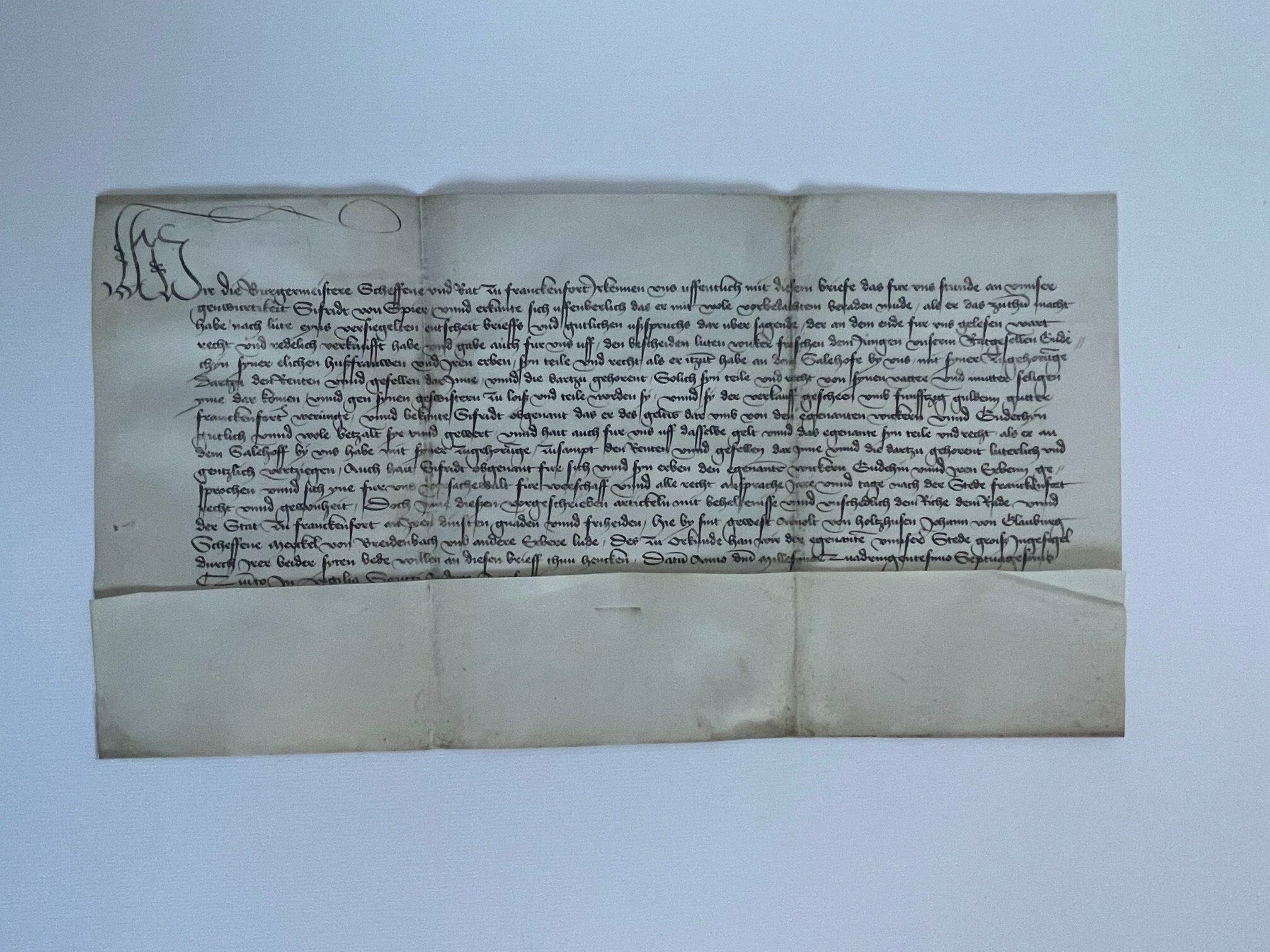 Saalhof, Währschaftsbrief der Frankfurter Stadtkanzlei vom 29. November 1475 (Taunus-Rhein-Main - Regionalgeschichtliche Sammlung Dr. Stefan Naas CC BY-NC-SA)