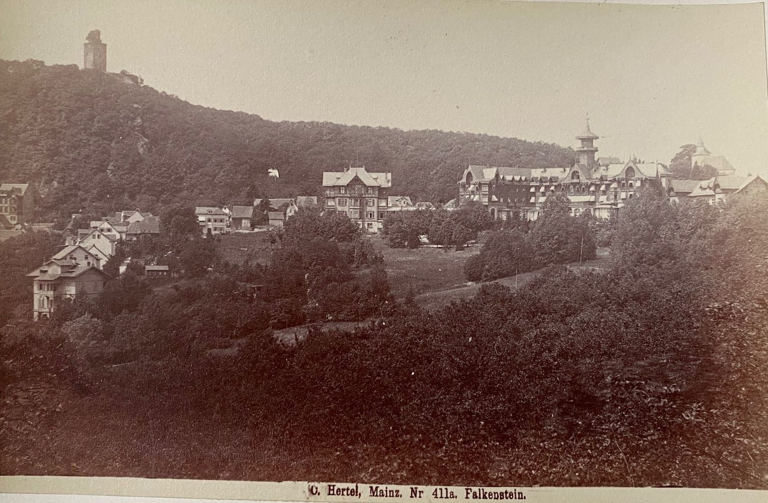 Fotografie, Carl Hertel No. 411a, Falkenstein, ca. 1885 (Taunus-Rhein-Main - Regionalgeschichtliche Sammlung Dr. Stefan Naas CC BY-NC-SA)