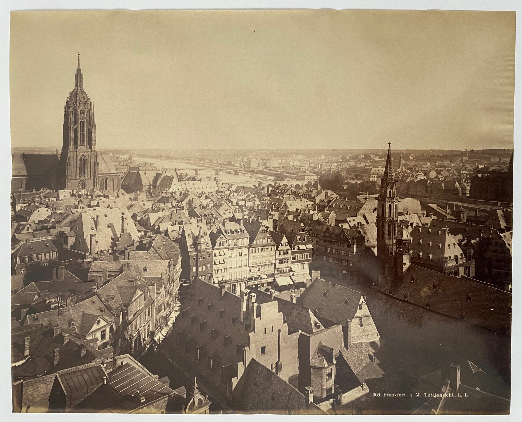 Carl Hertel, Frankfurt, Dom, ca. 1878. (Taunus-Rhein-Main - Regionalgeschichtliche Sammlung Dr. Stefan Naas CC BY-NC-SA)