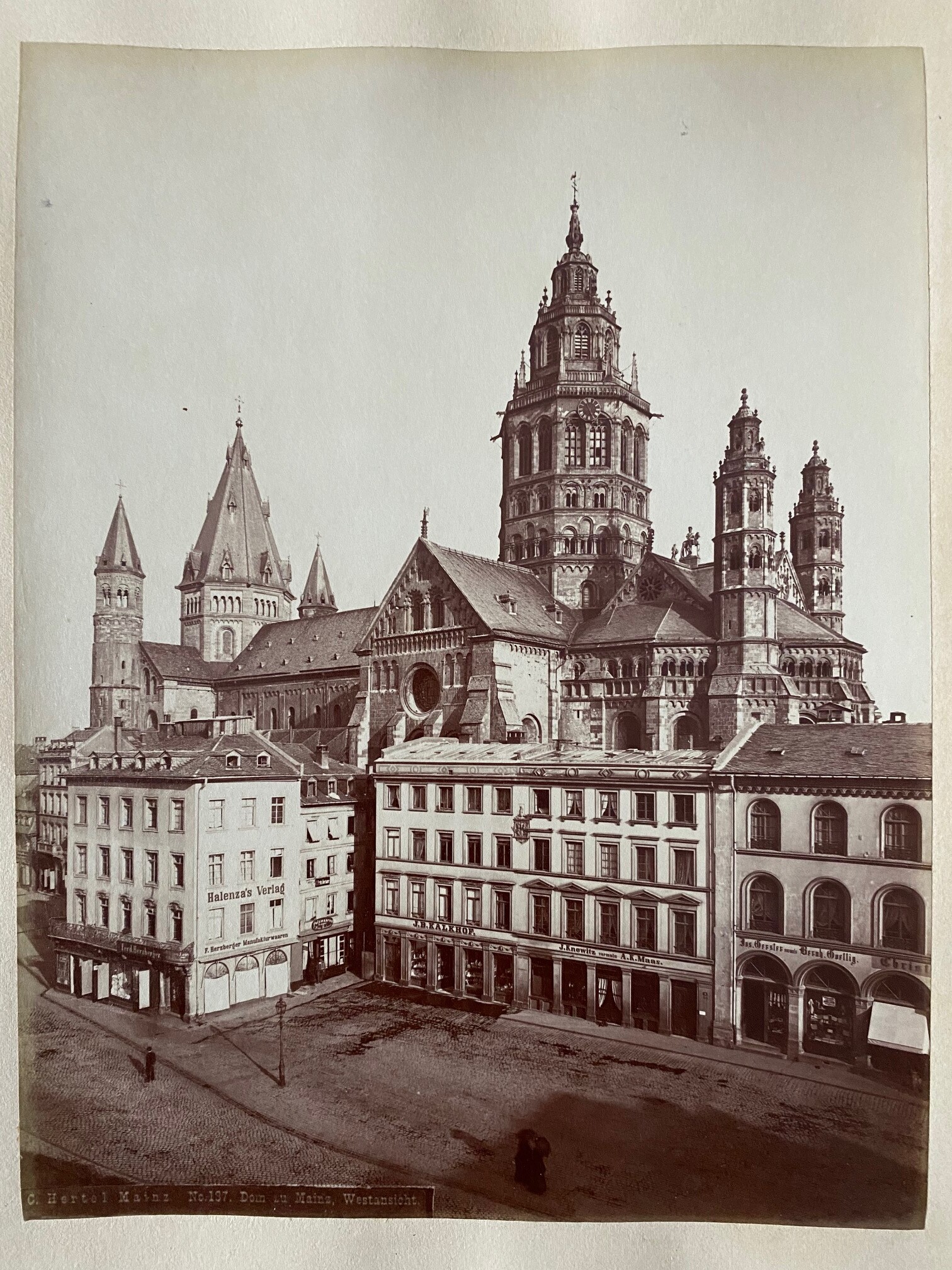 Carl Hertel, Dom zu Mainz, Westansicht, ca. 1878 (Taunus-Rhein-Main - Regionalgeschichtliche Sammlung Dr. Stefan Naas CC BY-NC-SA)