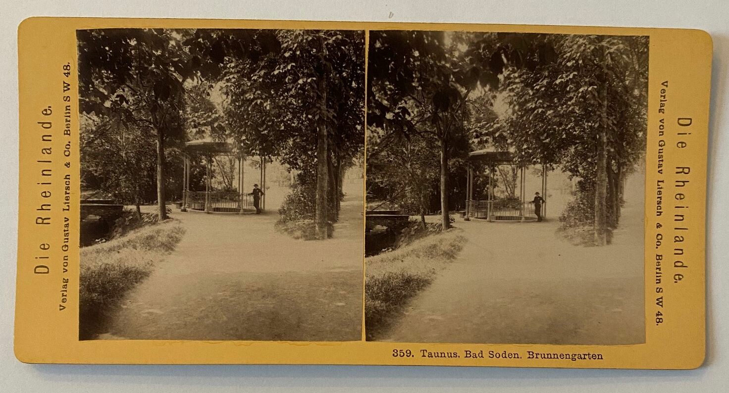 Taunus, Bad Soden, Brunnengarten, ca. 1900 (Taunus-Rhein-Main - Regionalgeschichtliche Sammlung Dr. Stefan Naas CC BY-NC-SA)