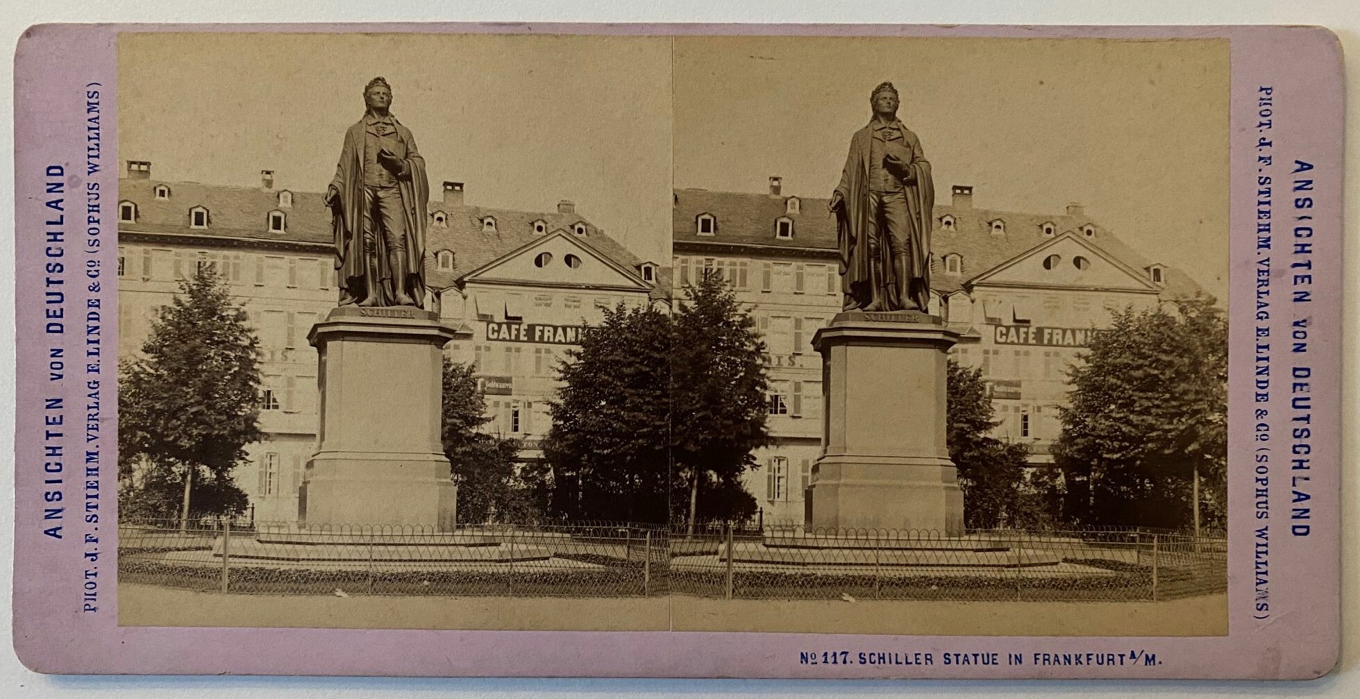 F. Stiehm, Frankfurt, Schiller-Denkmal, ca. 1880 (Taunus-Rhein-Main - Regionalgeschichtliche Sammlung Dr. Stefan Naas CC BY-NC-SA)