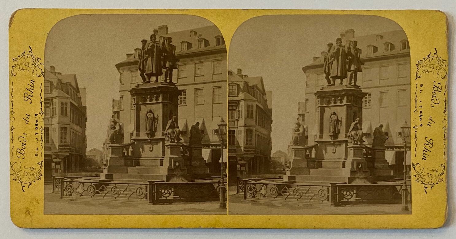 Frankfurt, Gutenberg-Denkmal, ca. 1872 (Taunus-Rhein-Main - Regionalgeschichtliche Sammlung Dr. Stefan Naas CC BY-NC-SA)