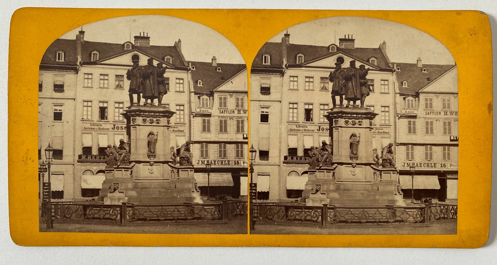 Frankfurt, Gutenberg-Denkmal, ca. 1865 (Taunus-Rhein-Main - Regionalgeschichtliche Sammlung Dr. Stefan Naas CC BY-NC-SA)
