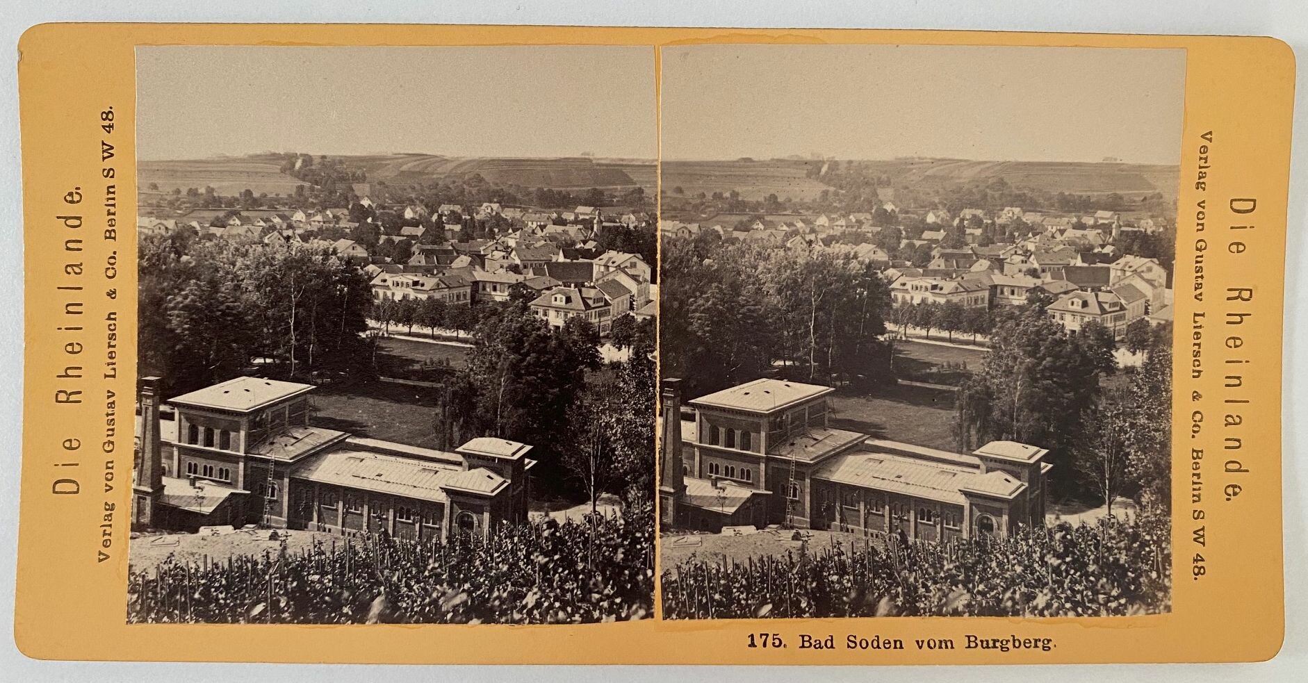Taunus, Nr. 175. Bad Soden vom Burgberg, ca. 1900 (Taunus-Rhein-Main - Regionalgeschichtliche Sammlung Dr. Stefan Naas CC BY-NC-SA)