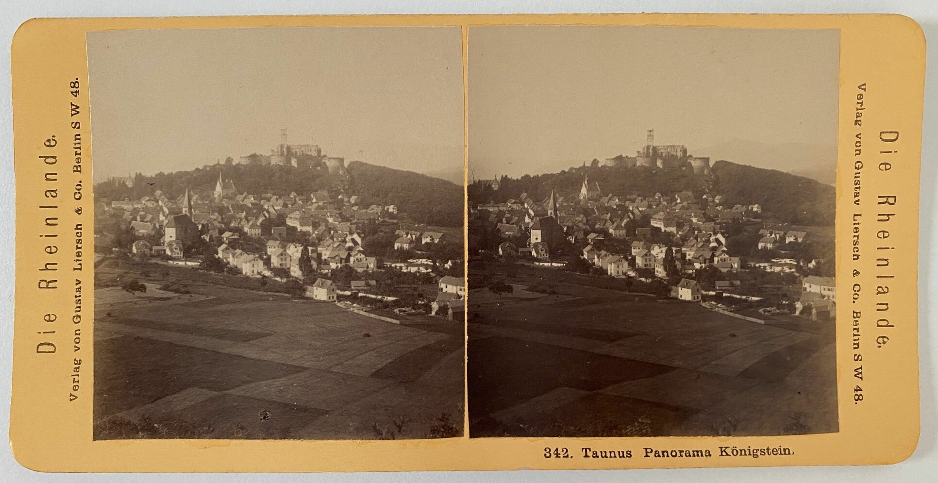 Taunus, Nr. 342. Taunus Panorama Königstein, ca. 1900 (Taunus-Rhein-Main - Regionalgeschichtliche Sammlung Dr. Stefan Naas CC BY-NC-SA)
