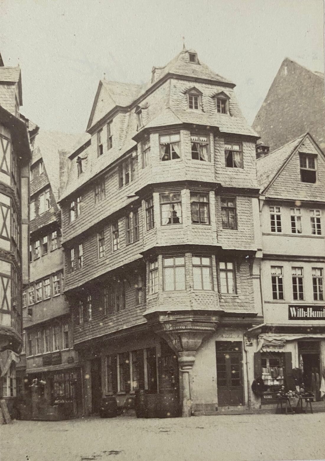 Hippolyte Jouvin, Francfort, La Maison de Luther, ca. 1865 (Taunus-Rhein-Main - Regionalgeschichtliche Sammlung Dr. Stefan Naas CC BY-NC-SA)