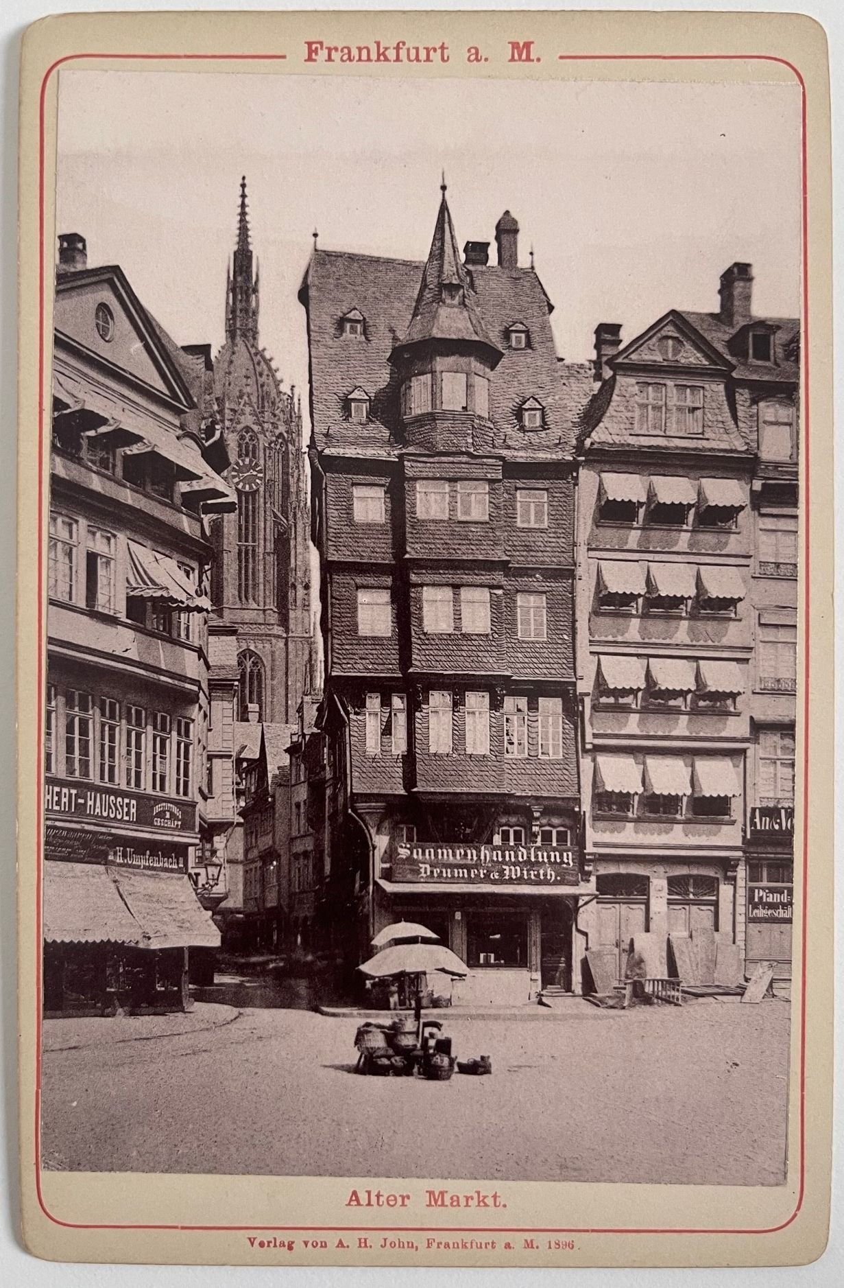 A. H. John, Frankfurt a. M., Alter Markt, 1896 (Taunus-Rhein-Main - Regionalgeschichtliche Sammlung Dr. Stefan Naas CC BY-NC-SA)