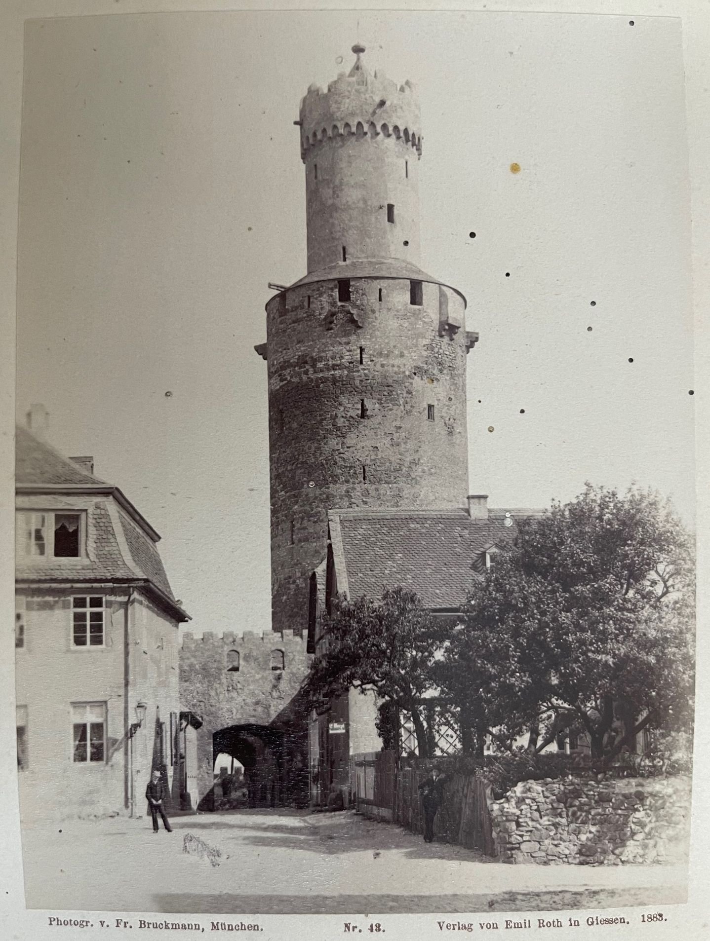 Fr. Bruckmann, Nr. 43, Adolfsturm, Burg Friedberg, 1883 (Taunus-Rhein-Main - Regionalgeschichtliche Sammlung Dr. Stefan Naas CC BY-NC-SA)