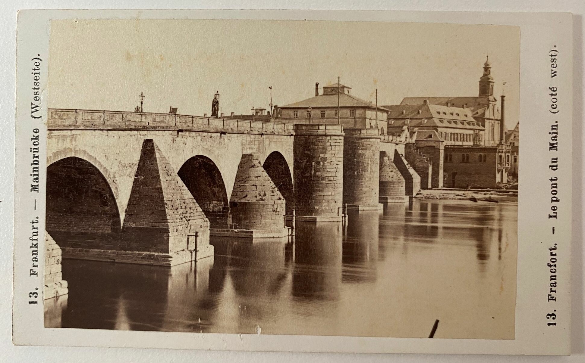 Frantisek Fridrich, Nr. 13, Frankfurt - Mainbrücke, ca. 1874 (Taunus-Rhein-Main - Regionalgeschichtliche Sammlung Dr. Stefan Naas CC BY-NC-SA)