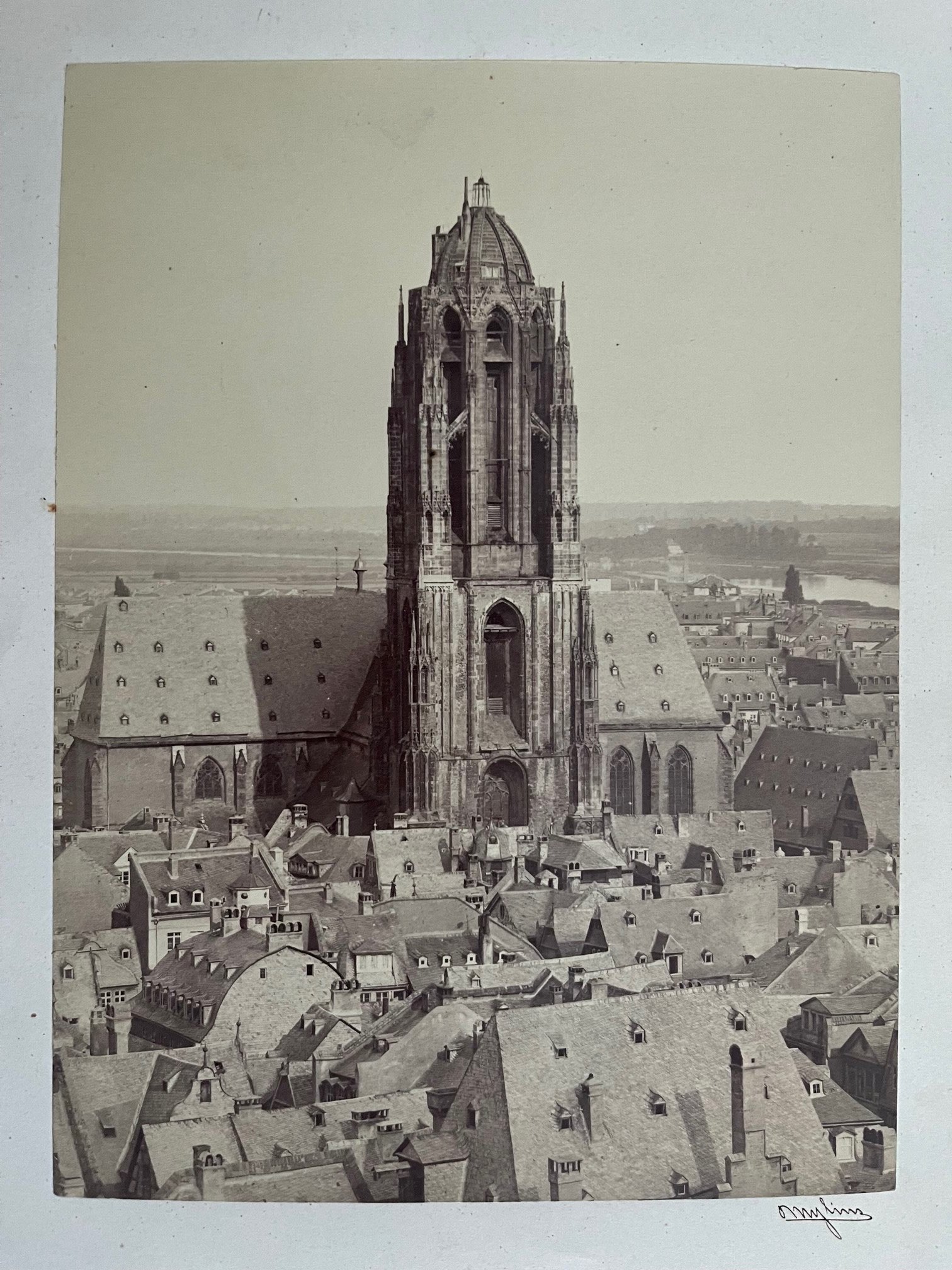 Frankfurter Dom vom Turm der Katharinenkirche aus gesehen, 1866 (Taunus-Rhein-Main - Regionalgeschichtliche Sammlung Dr. Stefan Naas CC BY-NC-SA)