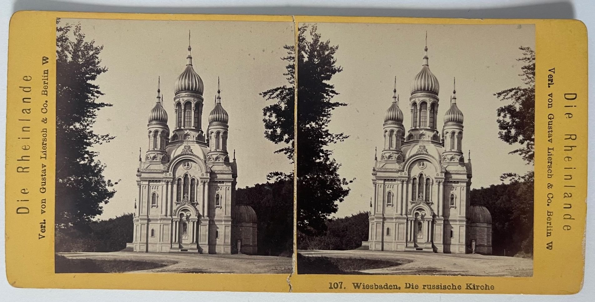 Die Rheinlande, Nr. 107, Wiesbaden, Die russische Kirche, ca. 1900 (Taunus-Rhein-Main - Regionalgeschichtliche Sammlung Dr. Stefan Naas CC BY-NC-SA)
