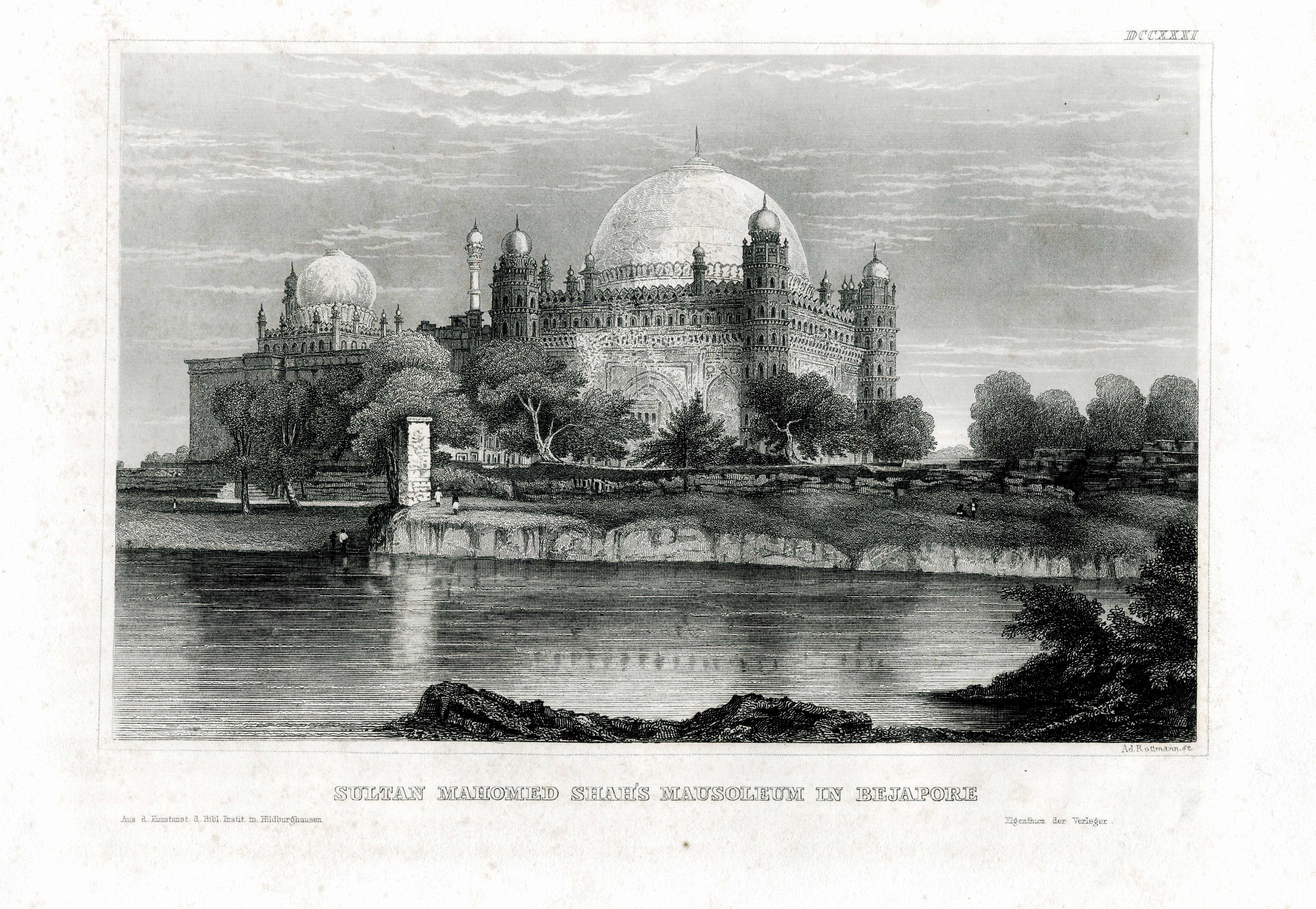 "Sultan Mahomed Shah's Mausoleum in Bejapore" (Museum für Sepulkralkultur CC BY-NC-SA)