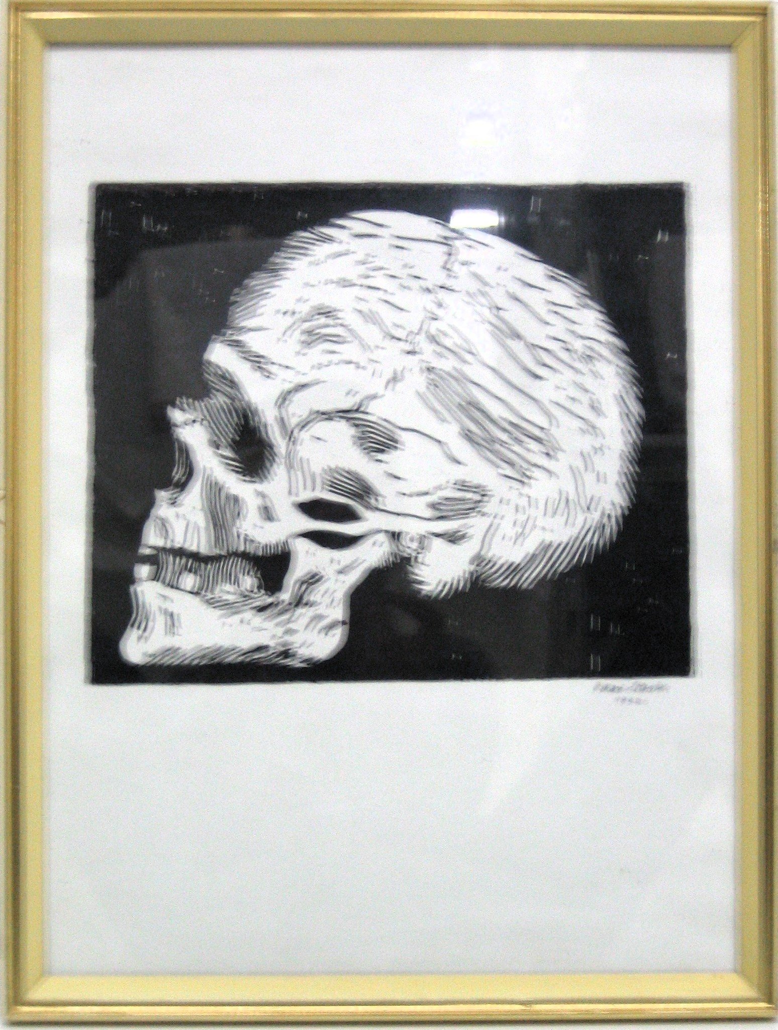Zeichnung "Totenschädel" (Oskar Stark) (Museum für Sepulkralkultur CC0)