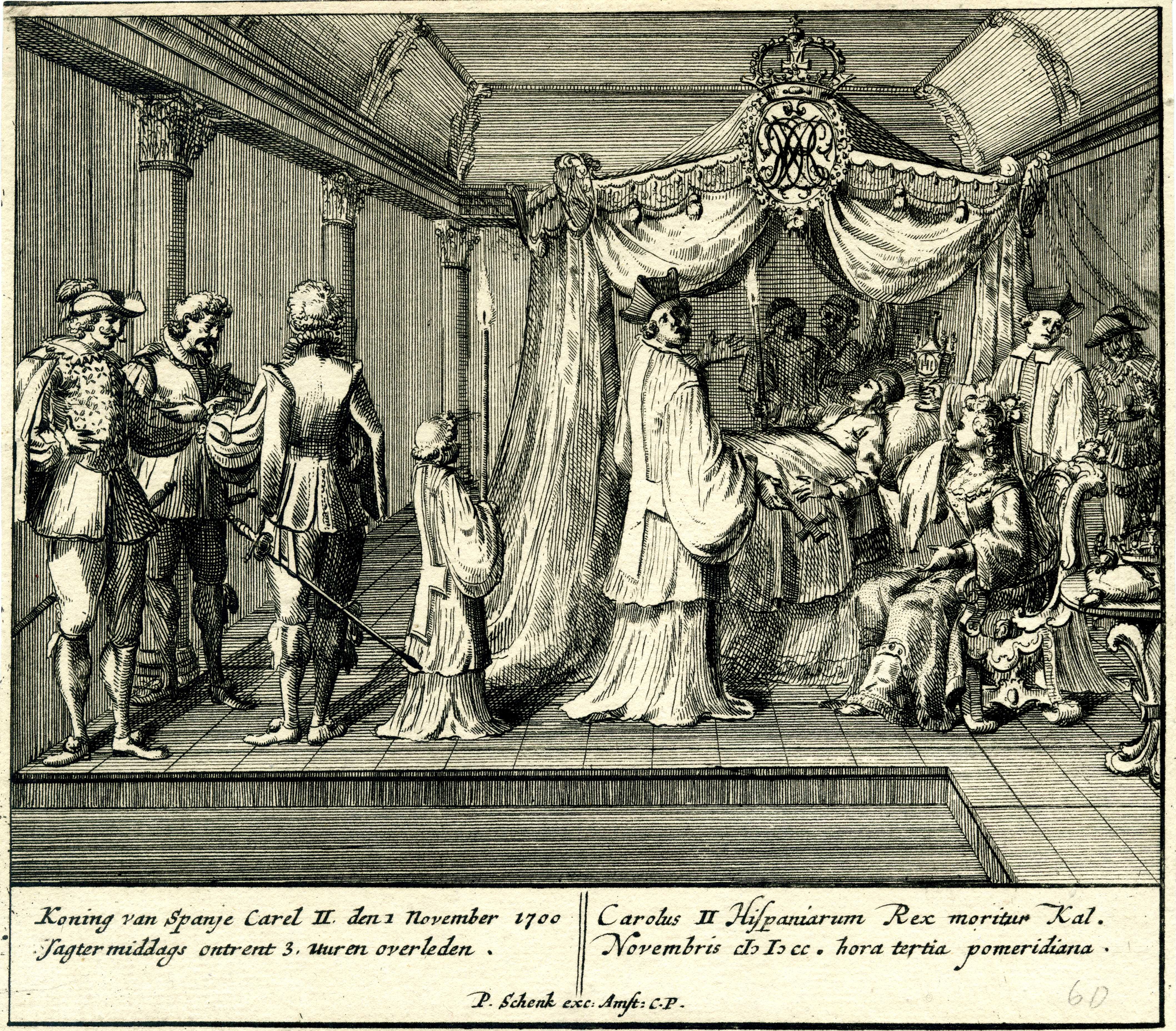 Grafik 'Tod von König Karl II.' (Museum für Sepulkralkultur CC BY-NC-SA)