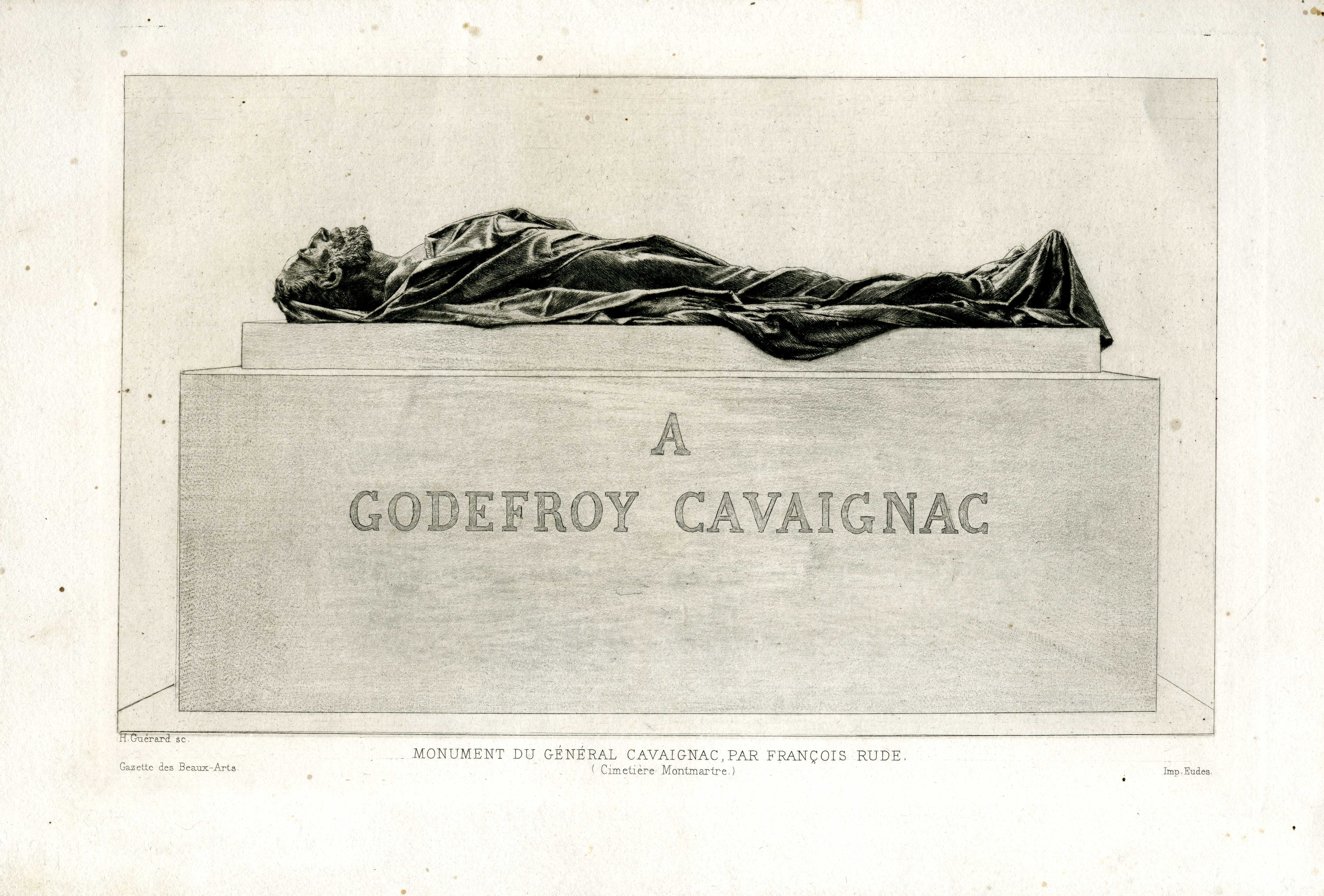 Grafik "Monument du Général Cavaignac, par Francois Rude" (Museum für Sepulkralkultur CC BY-NC-SA)