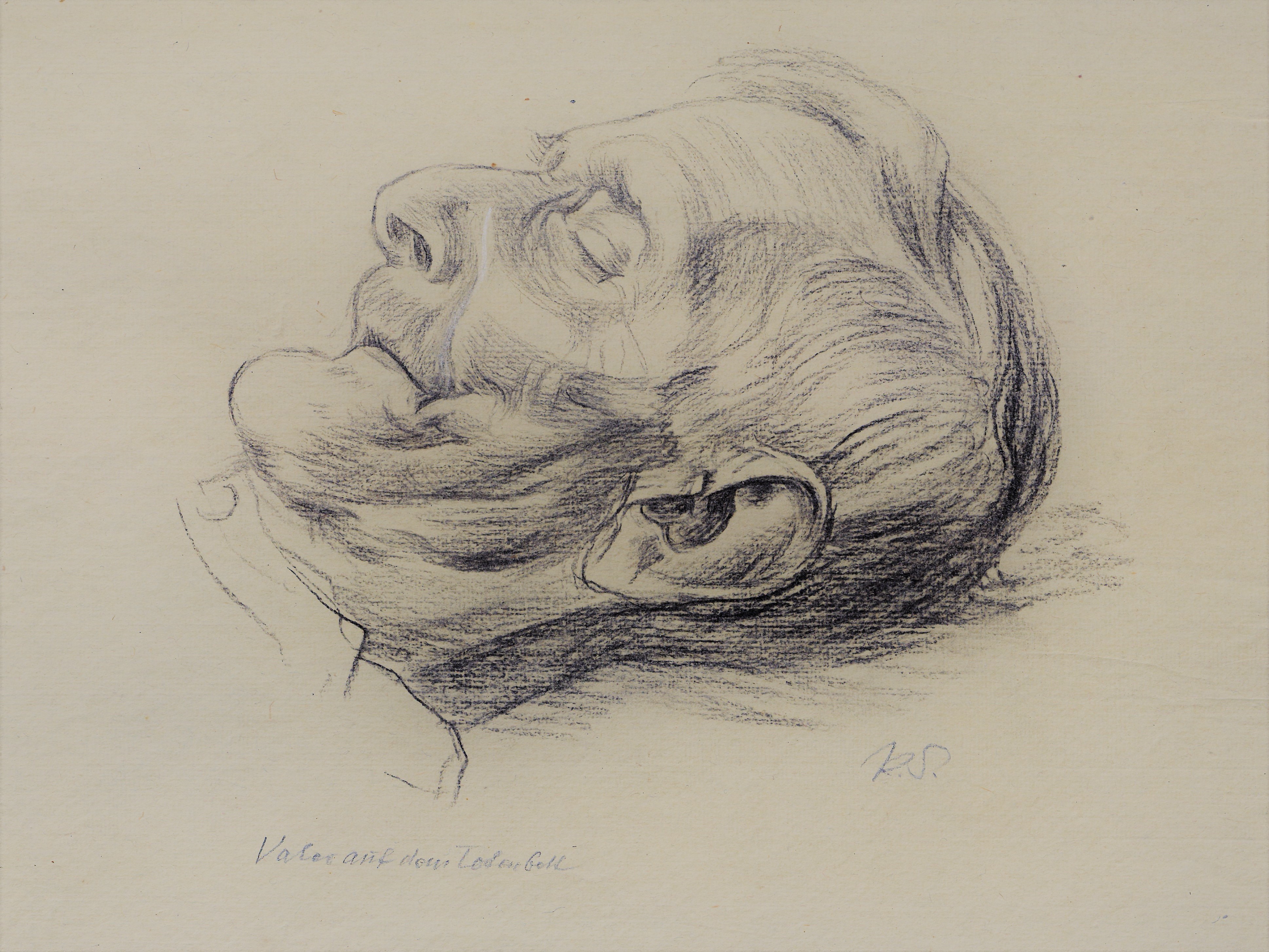 Totenporträt des Vaters von Paul Sinkwitz (Museum für Sepulkralkultur CC BY-NC-SA)