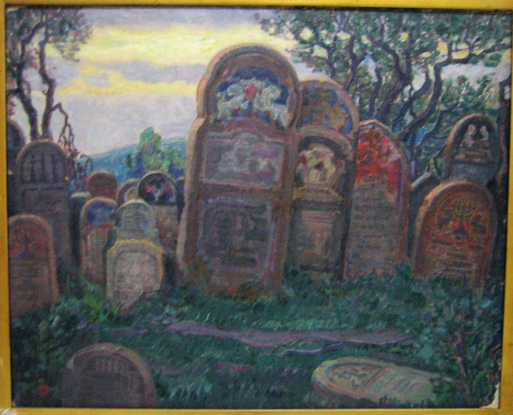 Gemälde "Judenfriedhof in Polen" (Max Wislicenus) (Museum für Sepulkralkultur CC BY-NC-SA)