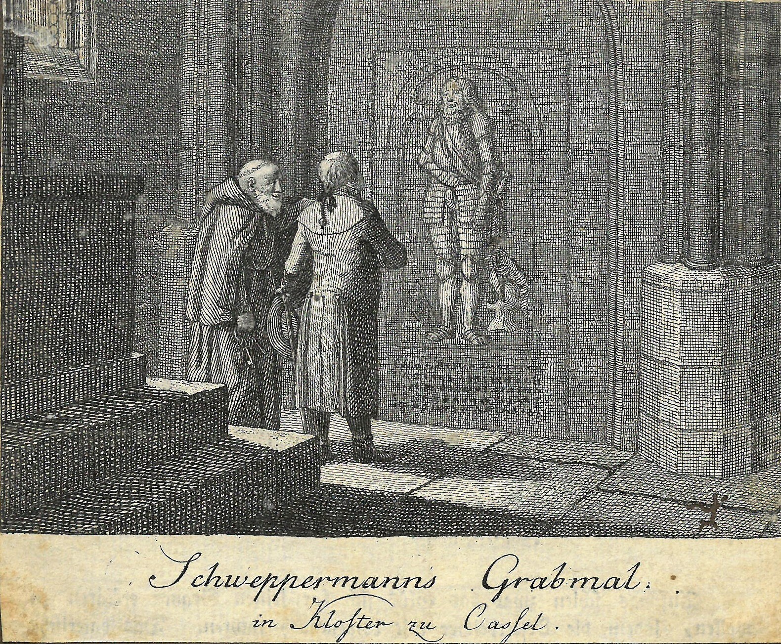 Grafik "Schweppermanns Grabmal" (Museum für Sepulkralkultur CC BY-NC-SA)