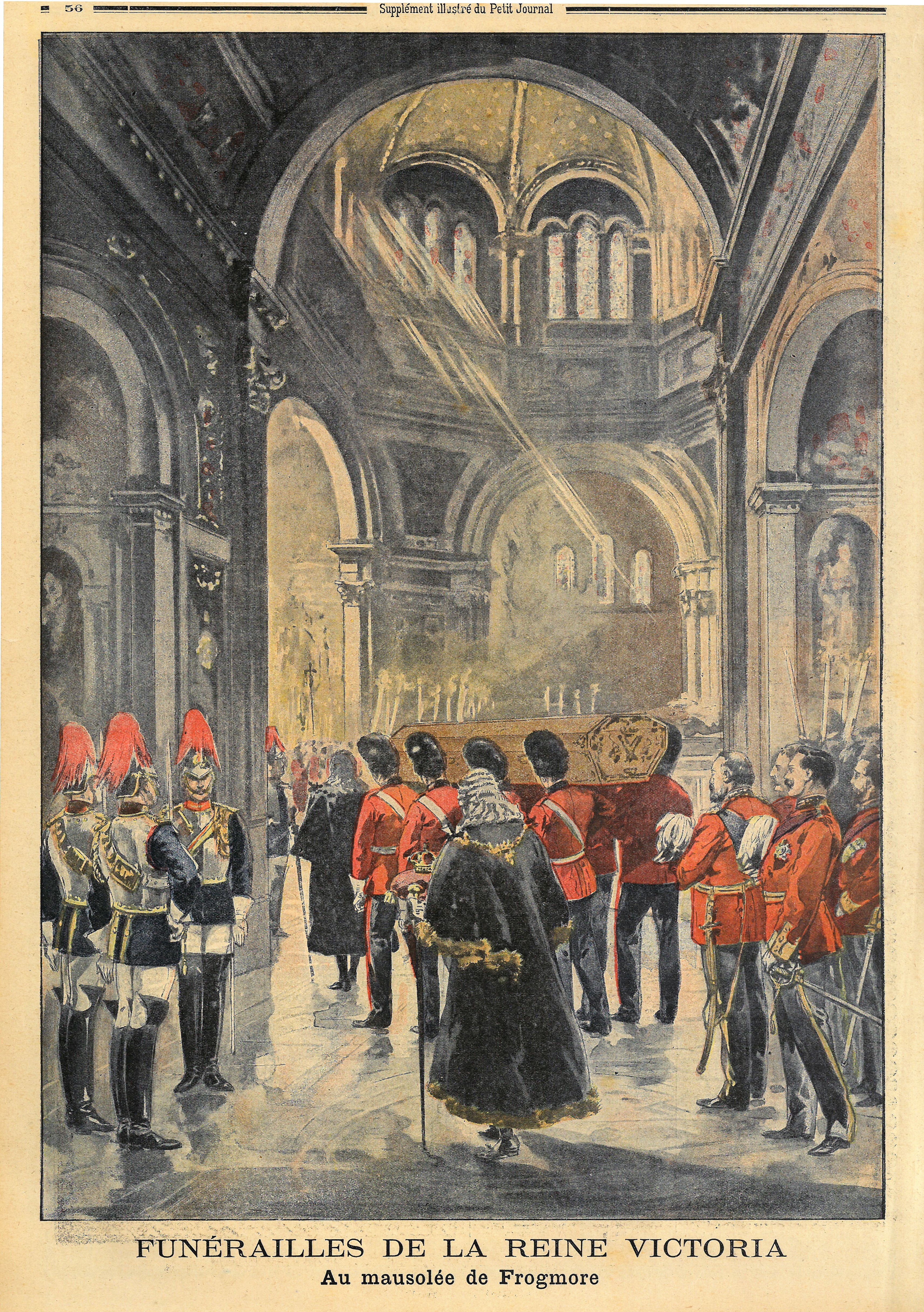 Grafik "Funérailles de la reine Victoria" (Museum für Sepulkralkultur CC BY-NC-SA)