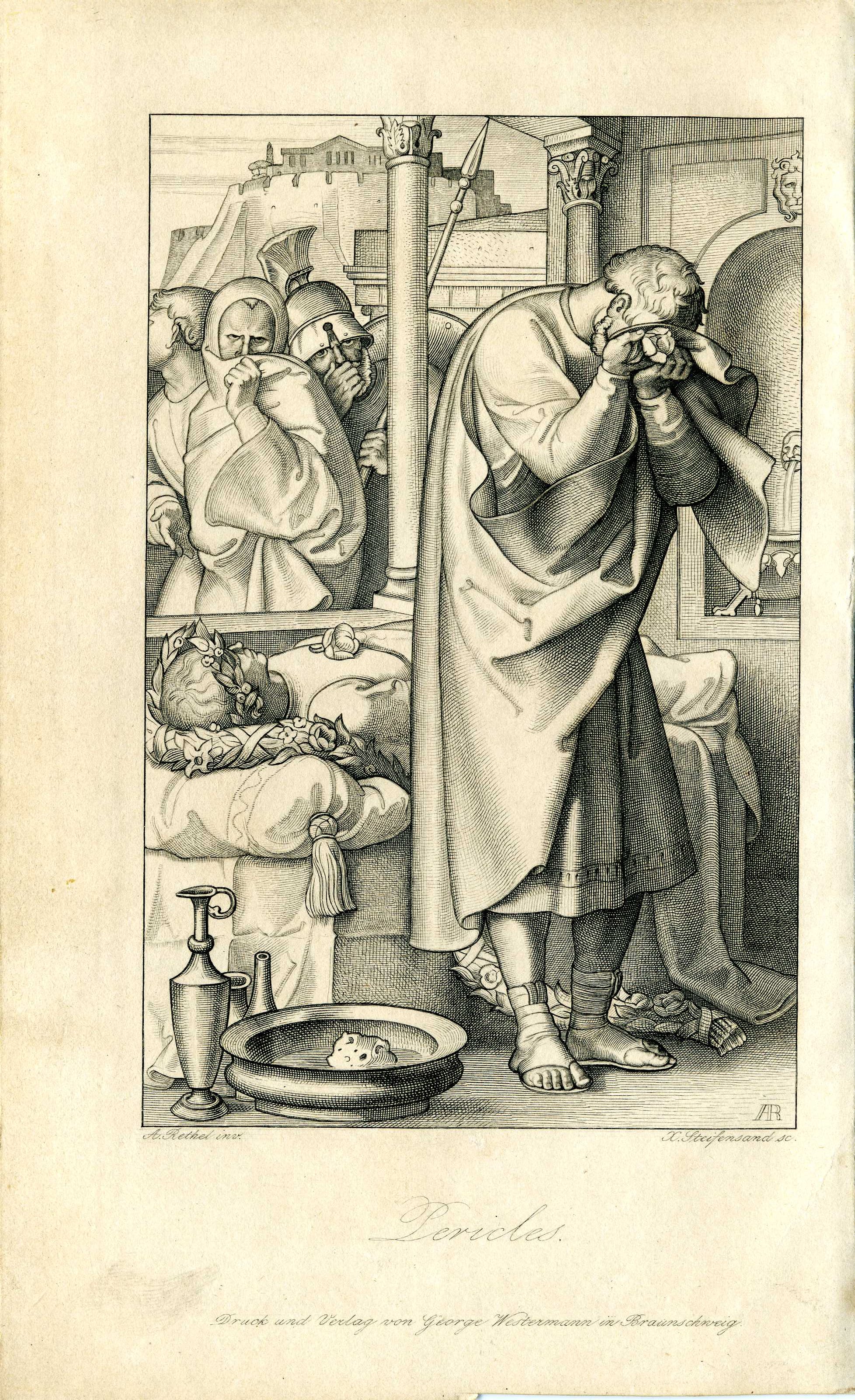 Grafik "Pericles" (Museum für Sepulkralkultur CC BY-NC-SA)