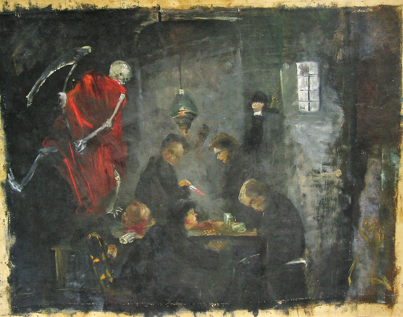 Gemälde 'Tod und Spiel' (Museum für Sepulkralkultur CC BY-NC-SA)