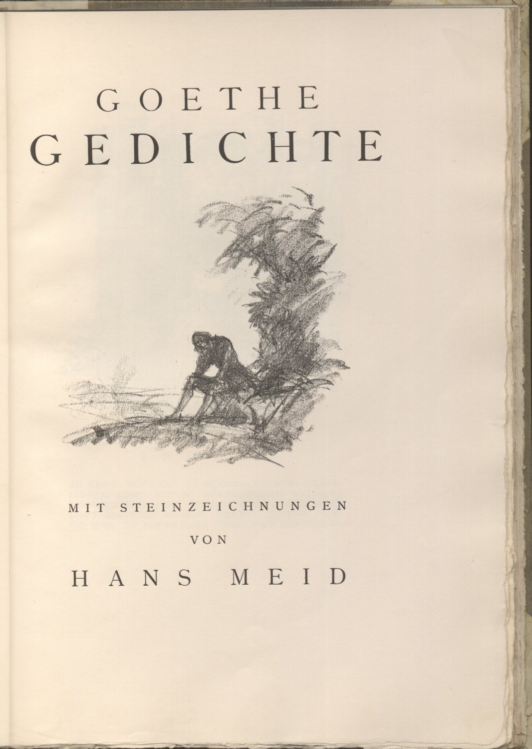 Sinnender Mann auf einem Erdhügel (Freies Deutsches Hochstift / Frankfurter Goethe-Museum * Hans-Meid-Stiftung RR-F)