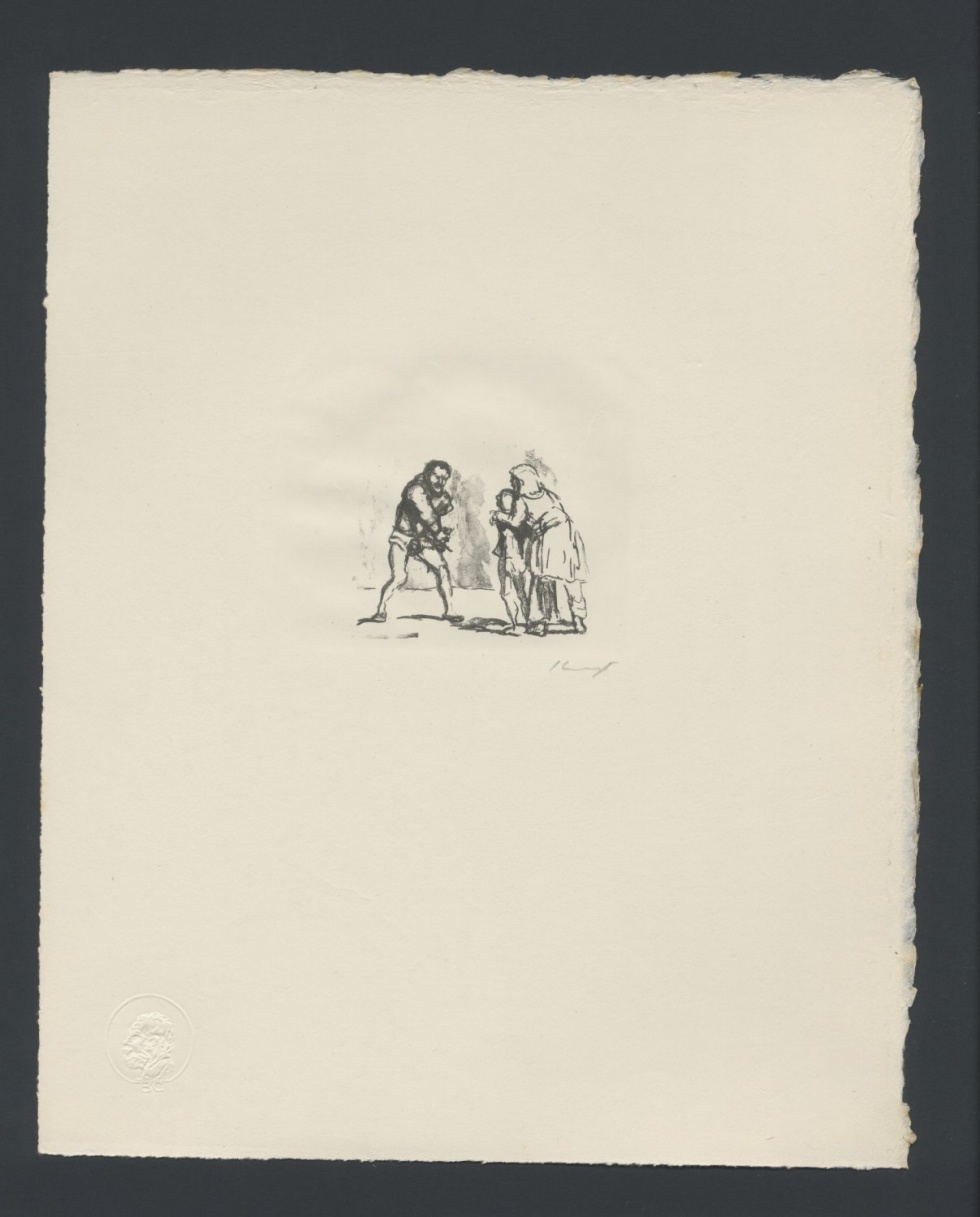 Benvenuto bedroht Cencio und seine Mutter (Freies Deutsches Hochstift / Frankfurter Goethe-Museum CC BY-NC-SA)
