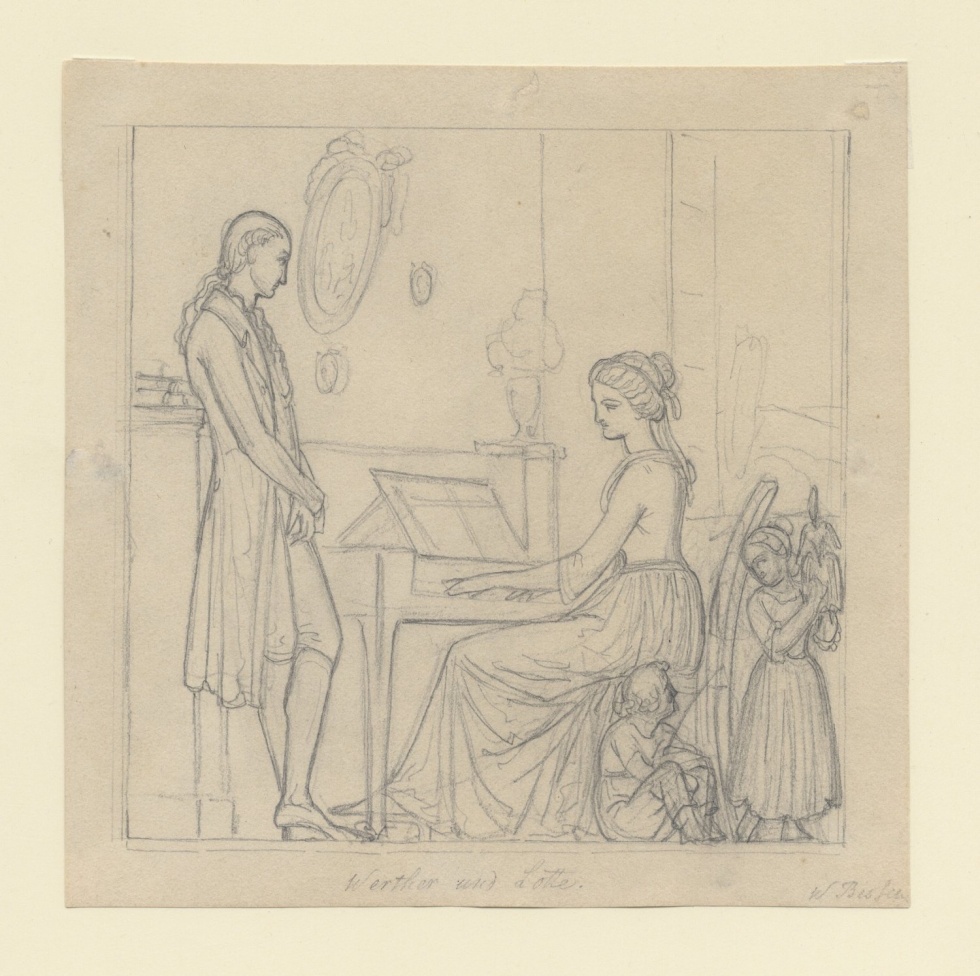 - Werther und LotteWerther und Lotte am Klavier (Freies Deutsches Hochstift / Frankfurter Goethe-Museum Public Domain Mark)
